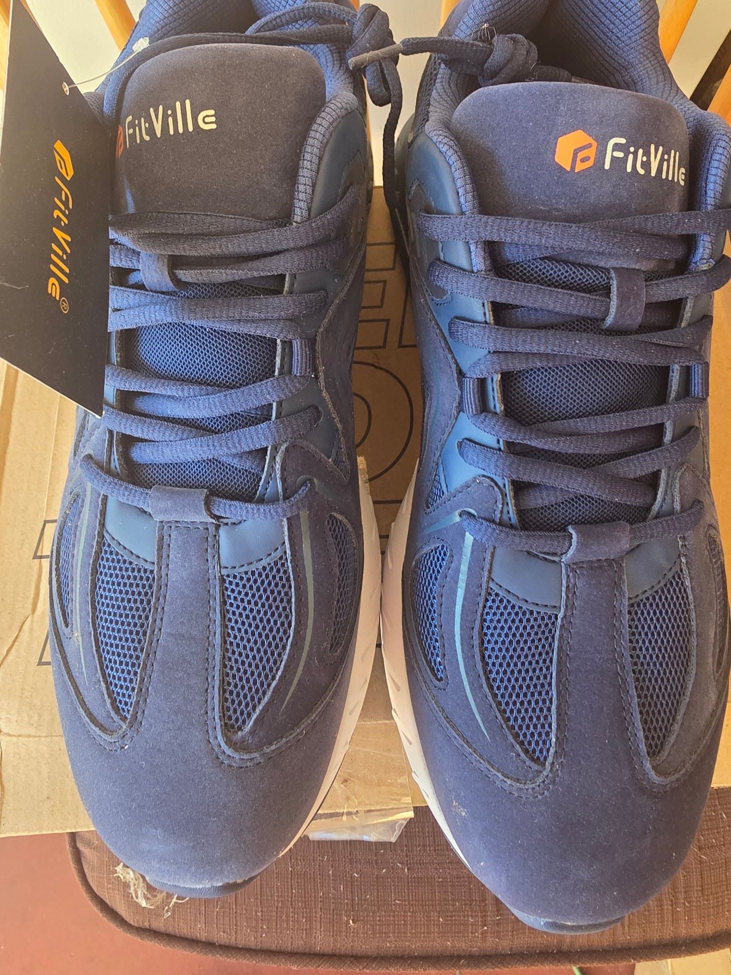 FitVille Rebound Core Walking Shoes Size 11.5EW Blue 3