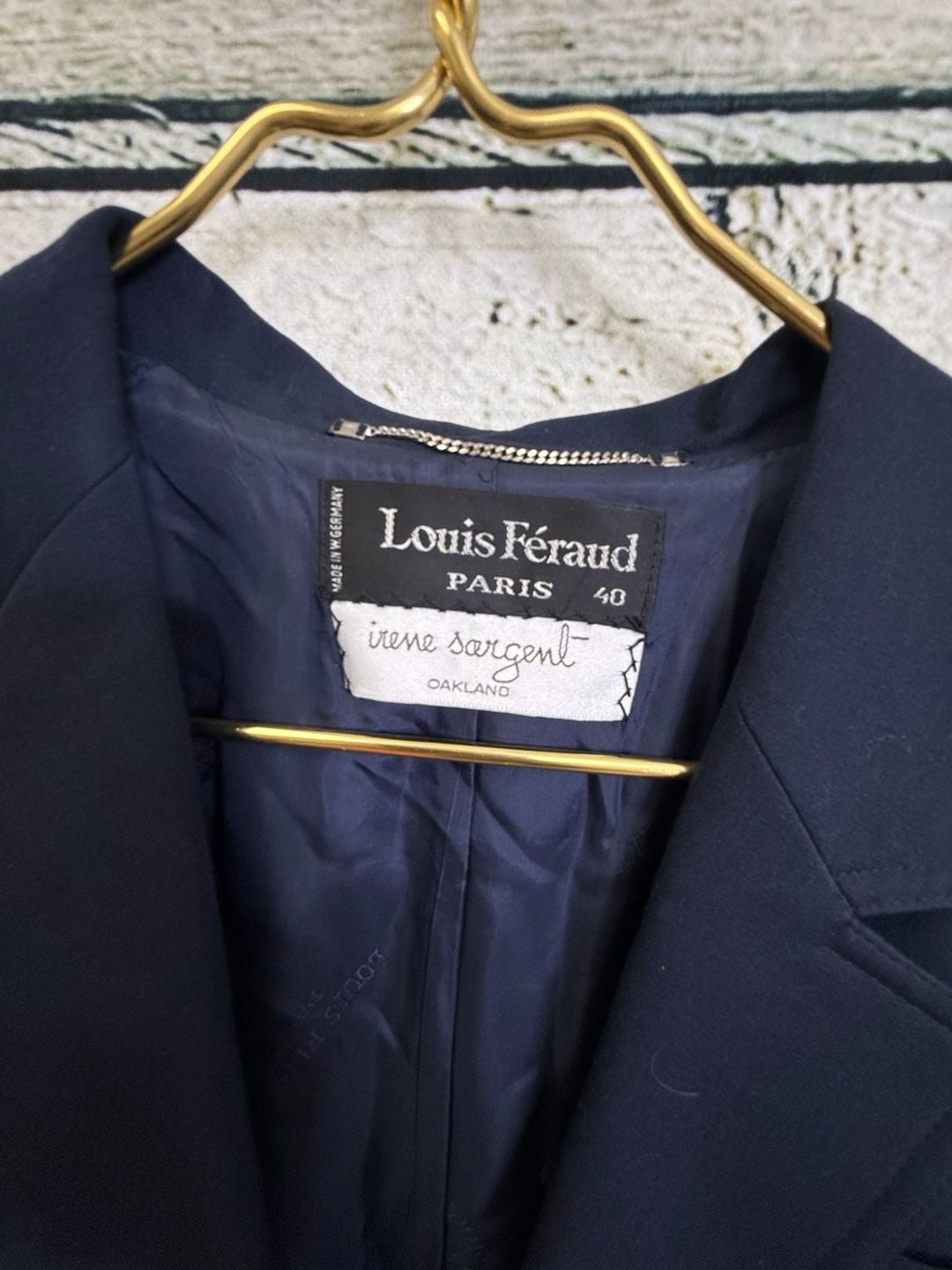 Louis Féraud Paris Coat Size 40 Blue Wool Blend 3