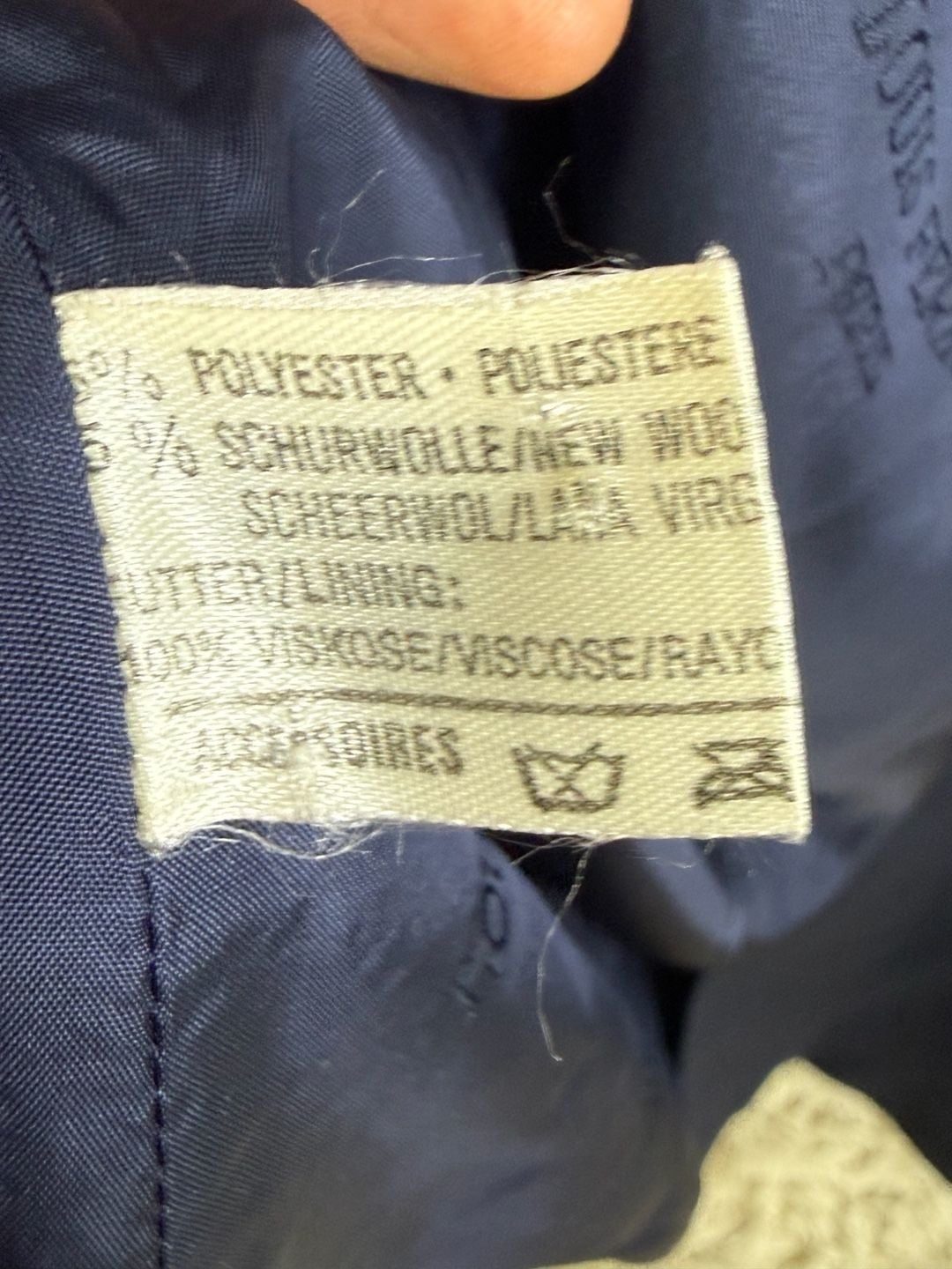 Louis Féraud Paris Coat Size 40 Blue Wool Blend 5