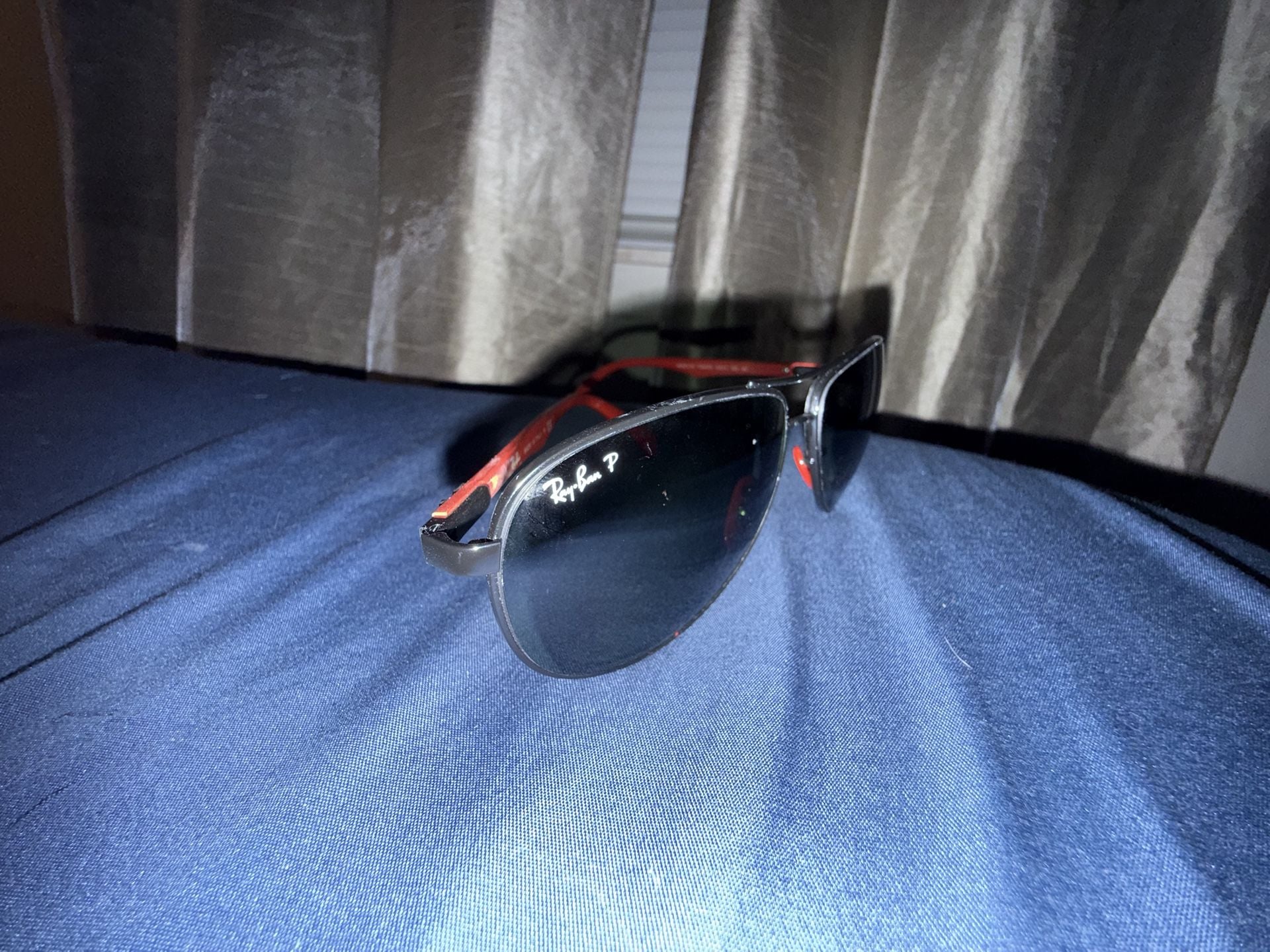 Ray-Ban RB8313-M Scuderia Ferrari Sunglasses Size 61-13 Black Red 3