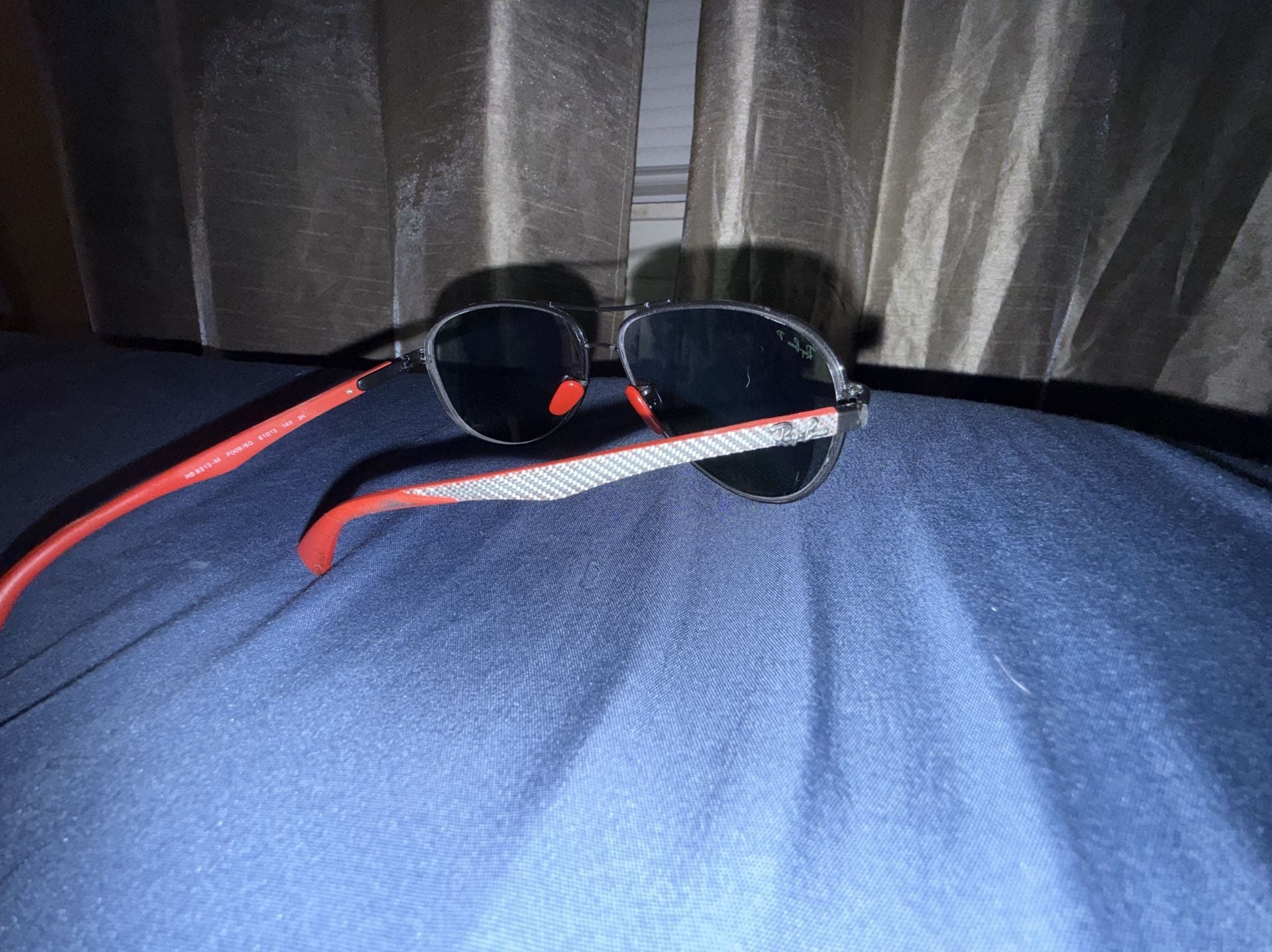 Ray-Ban RB8313-M Scuderia Ferrari Sunglasses Size 61-13 Black Red 2