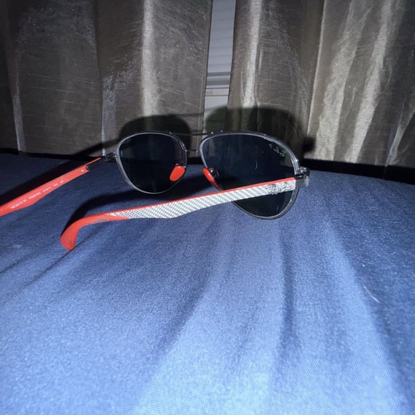 Ray-Ban RB8313-M Scuderia Ferrari Sunglasses Size 61-13 Black Red