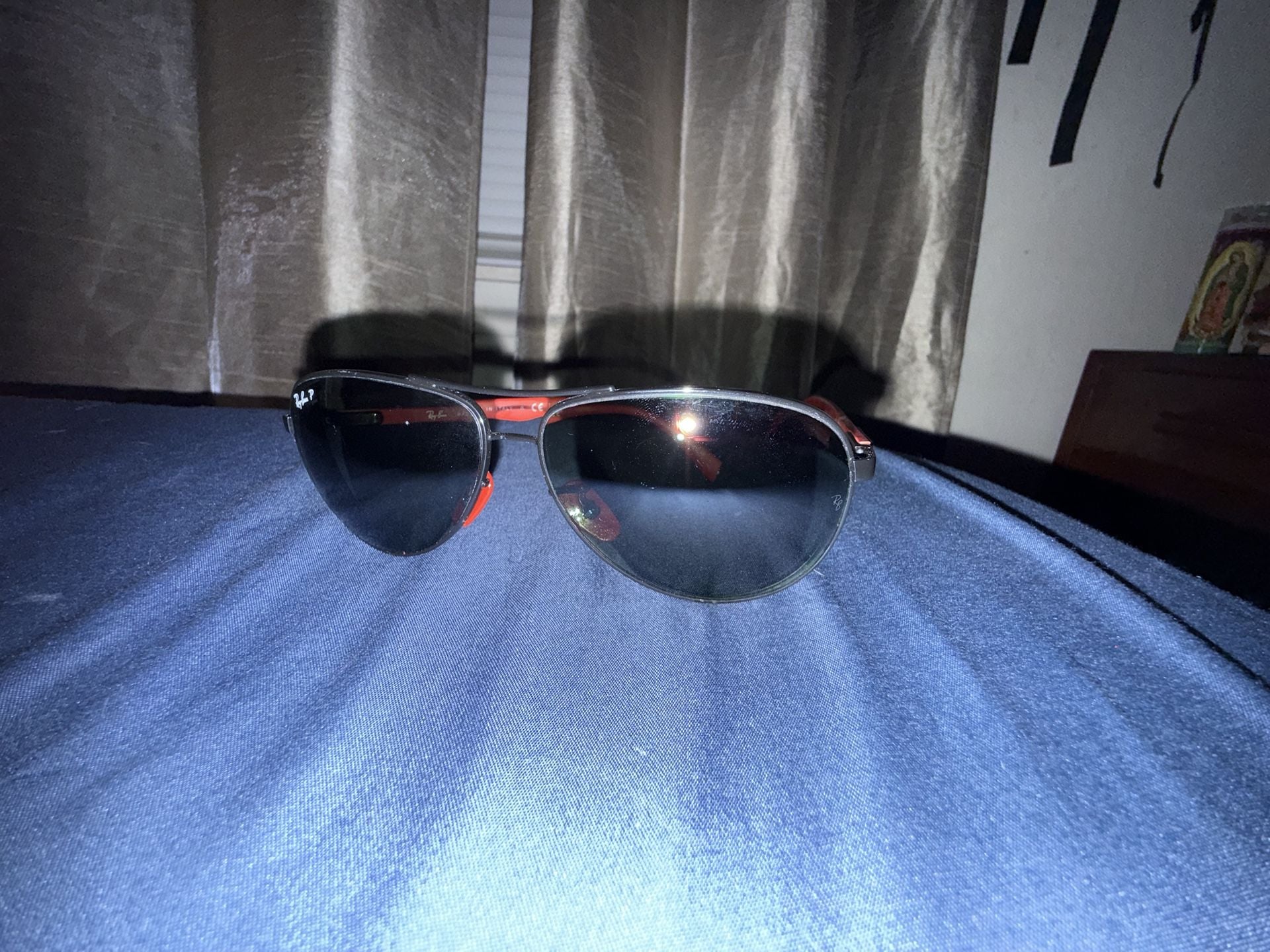 Ray-Ban RB8313-M Scuderia Ferrari Sunglasses Size 61-13 Black Red 4