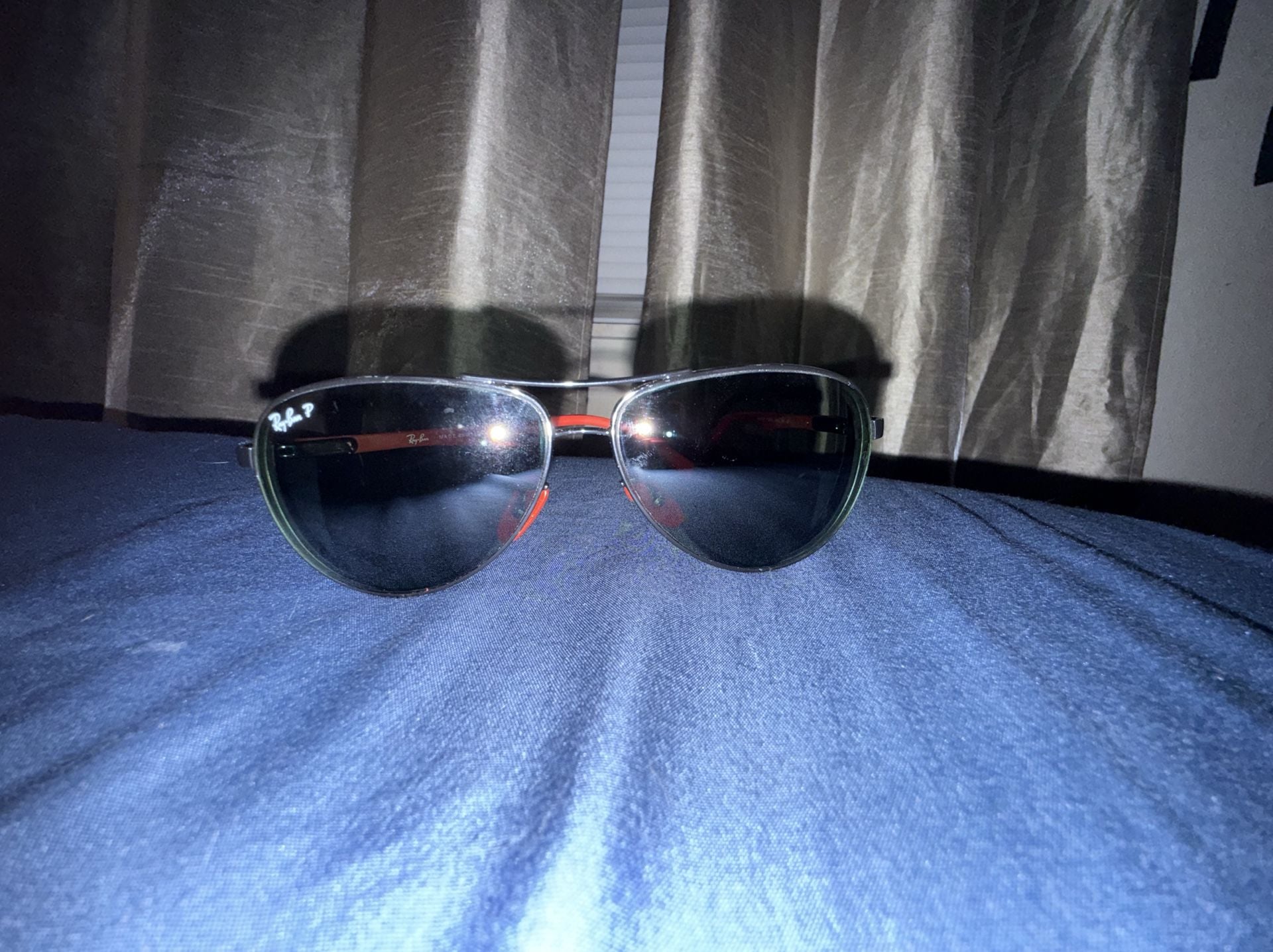Ray-Ban RB8313-M Scuderia Ferrari Sunglasses Size 61-13 Black Red 5