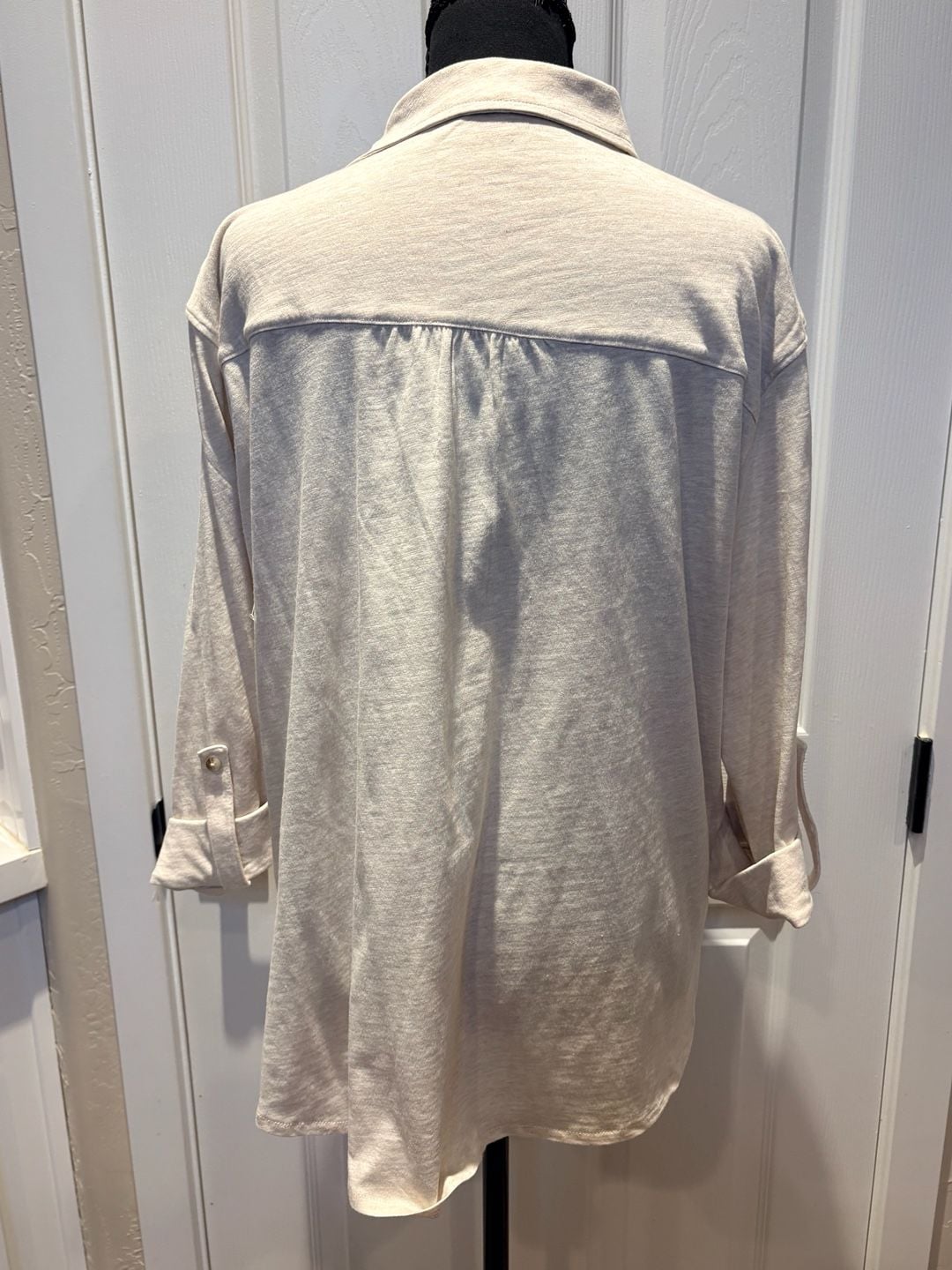 Sonoma Goods For Life Size M Button Down Shirt Beige (178) 3