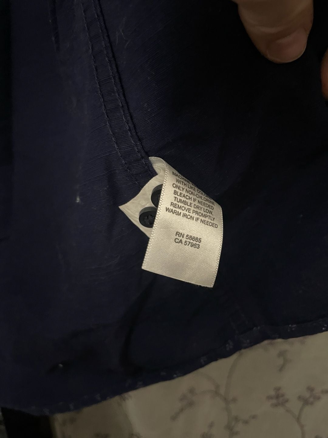 1901 Regular Fit Long Sleeve Shirt Size L Fairview Wash Blue Micro Dot 5