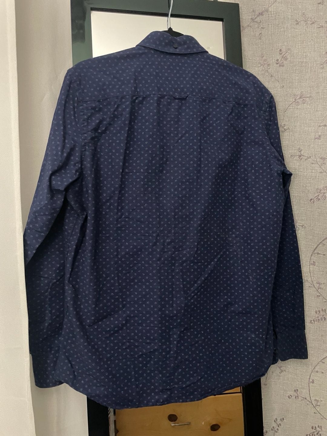 1901 Regular Fit Long Sleeve Shirt Size L Fairview Wash Blue Micro Dot 8