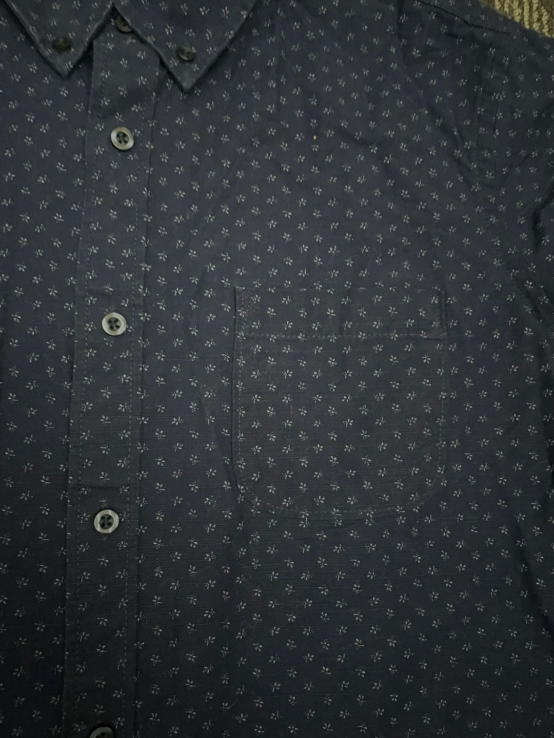 1901 Regular Fit Long Sleeve Shirt Size L Fairview Wash Blue Micro Dot 13