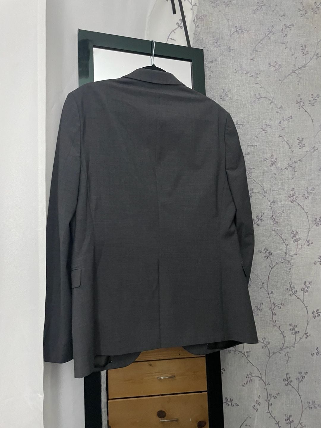 Express Photographer Suit Jacket Gray Fitted 7