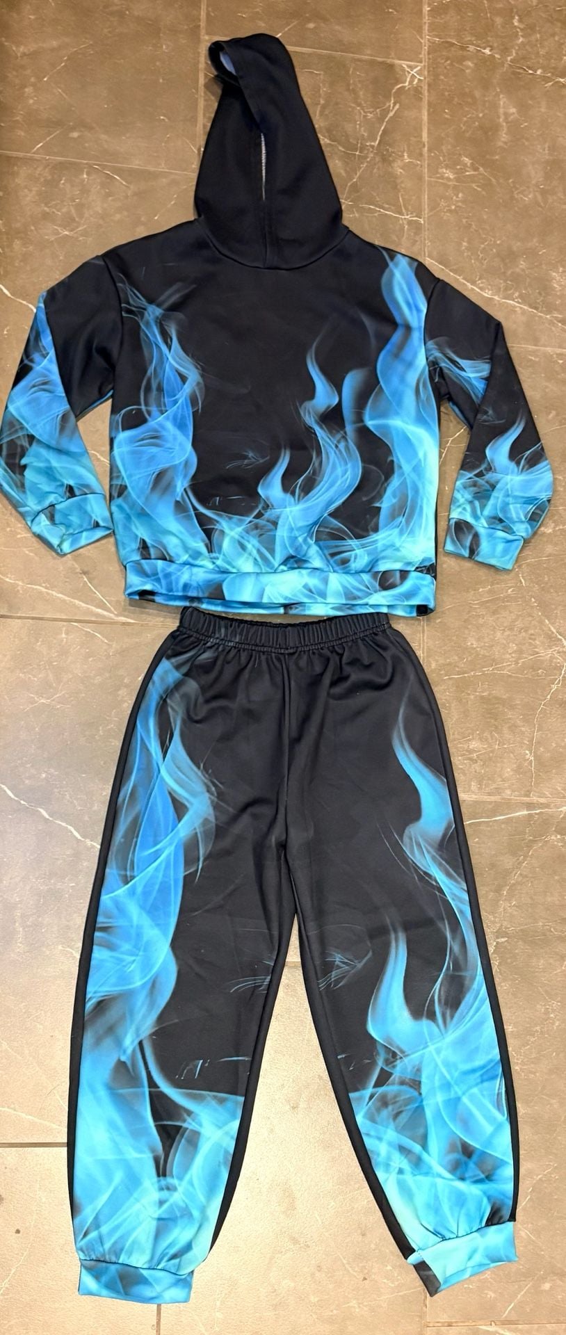 Shein Hoodie And Sweatpants Set Size 9Y Blue Flame (179) 1