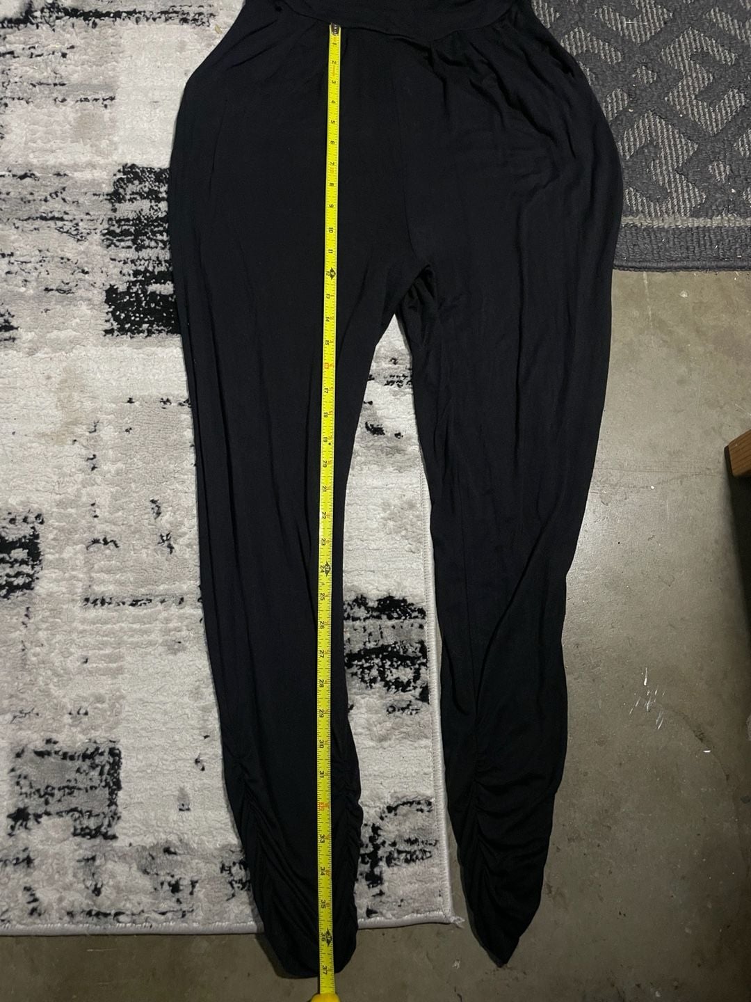 Heart & Hips Jumpsuit Size L Black Strapless Bandeau Ruched Pockets 8