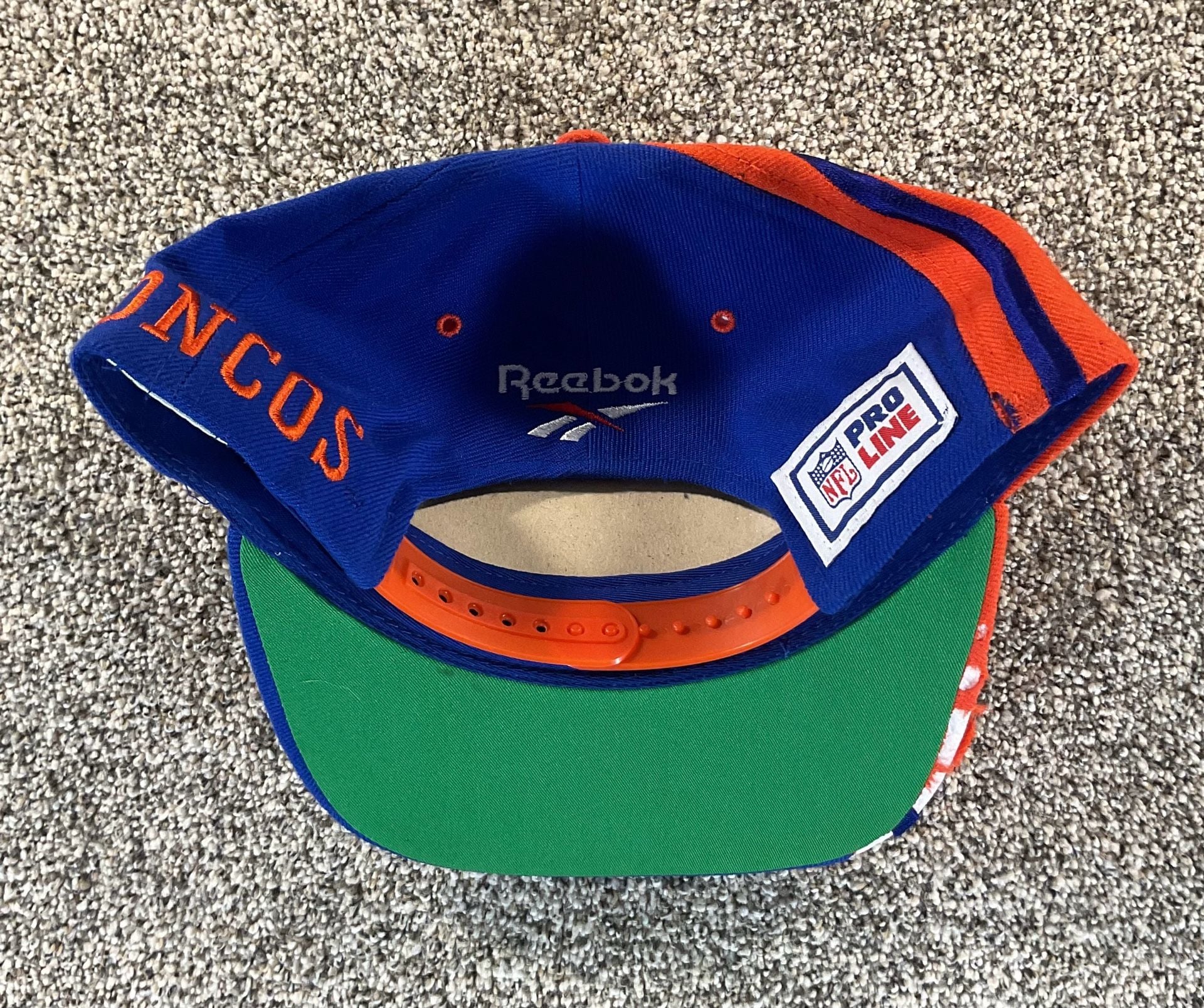 90’s Reebok Proline Vintage Denver Broncos NFL Snapback Hat Orange NEVER WORN 3