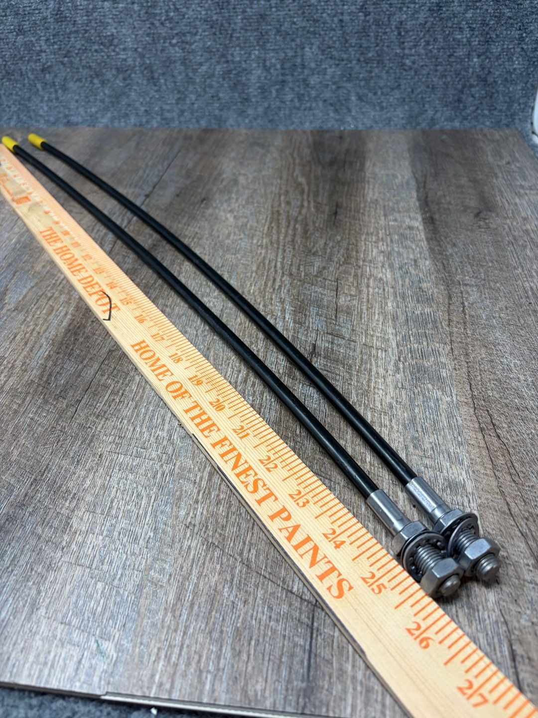 FISHER FLEXIBLE BLACK CABLE FILLED GUIDE MARKERS STICKS 25" 27195 A5108 7906K 5