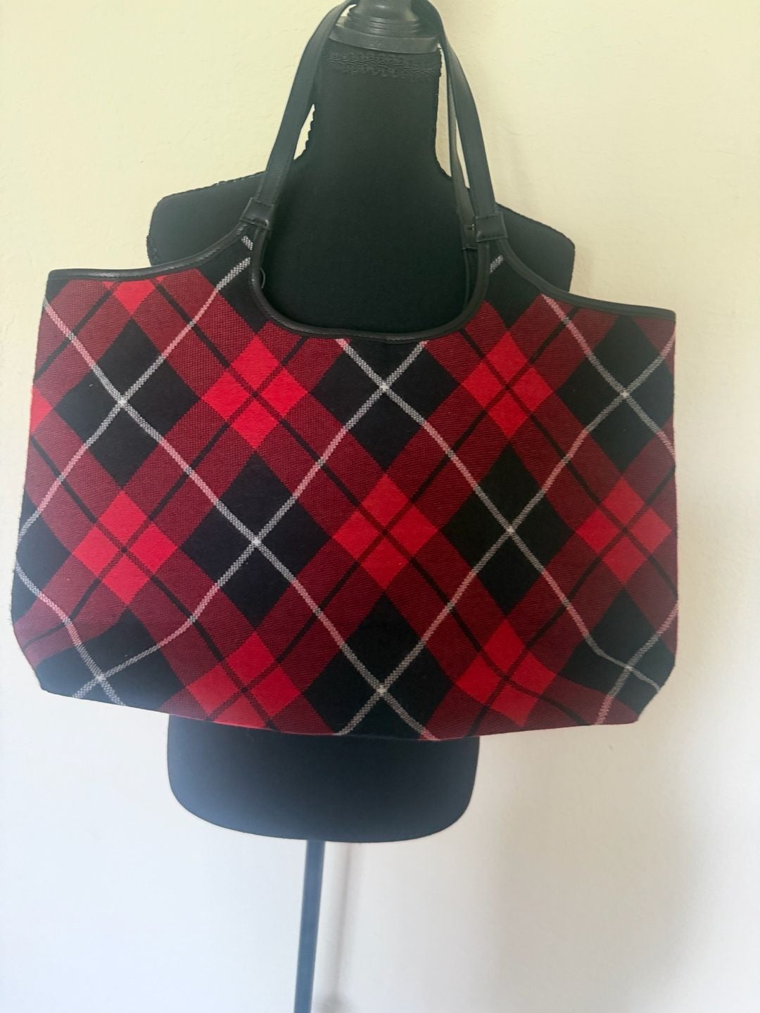 Victoria's Secret Red Plaid Tote Bag 5