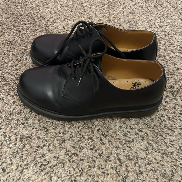 Dr. Martens 3-Eye Leather Oxford Shoes Black