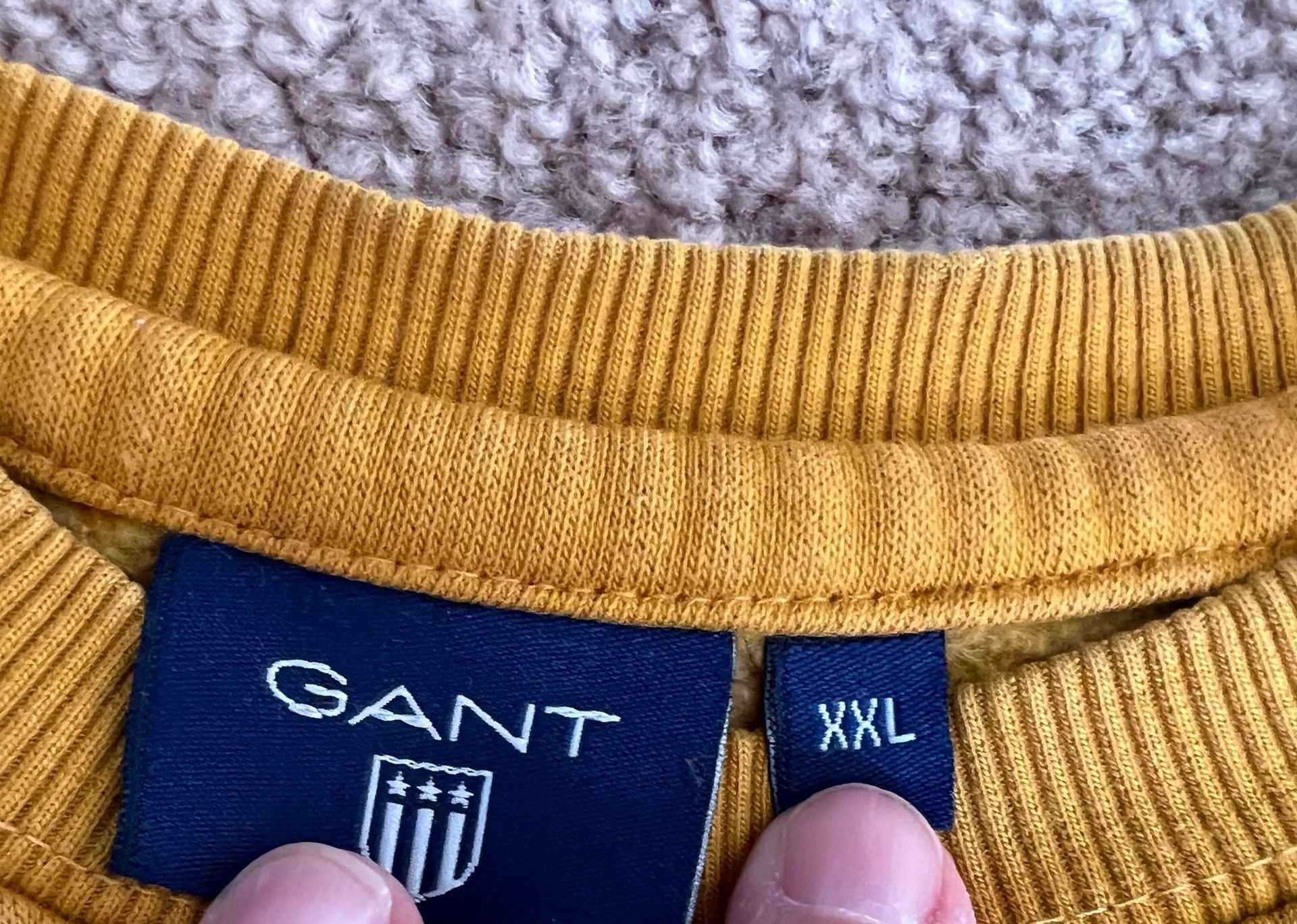 Gant 1949 American Sportswear Sweatshirt Crewneck Size XXL Mustard Yellow 4