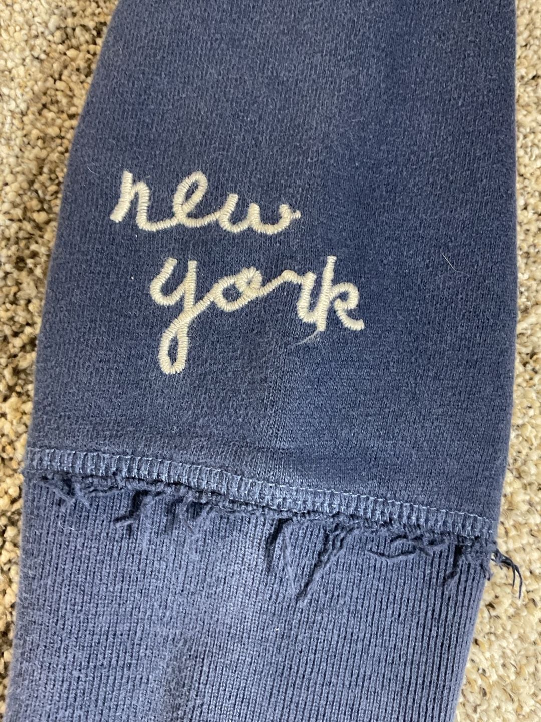 Aeropostale Navy Blue Zip Up Hoodie Embroidered Floral Y2K Grunge 5