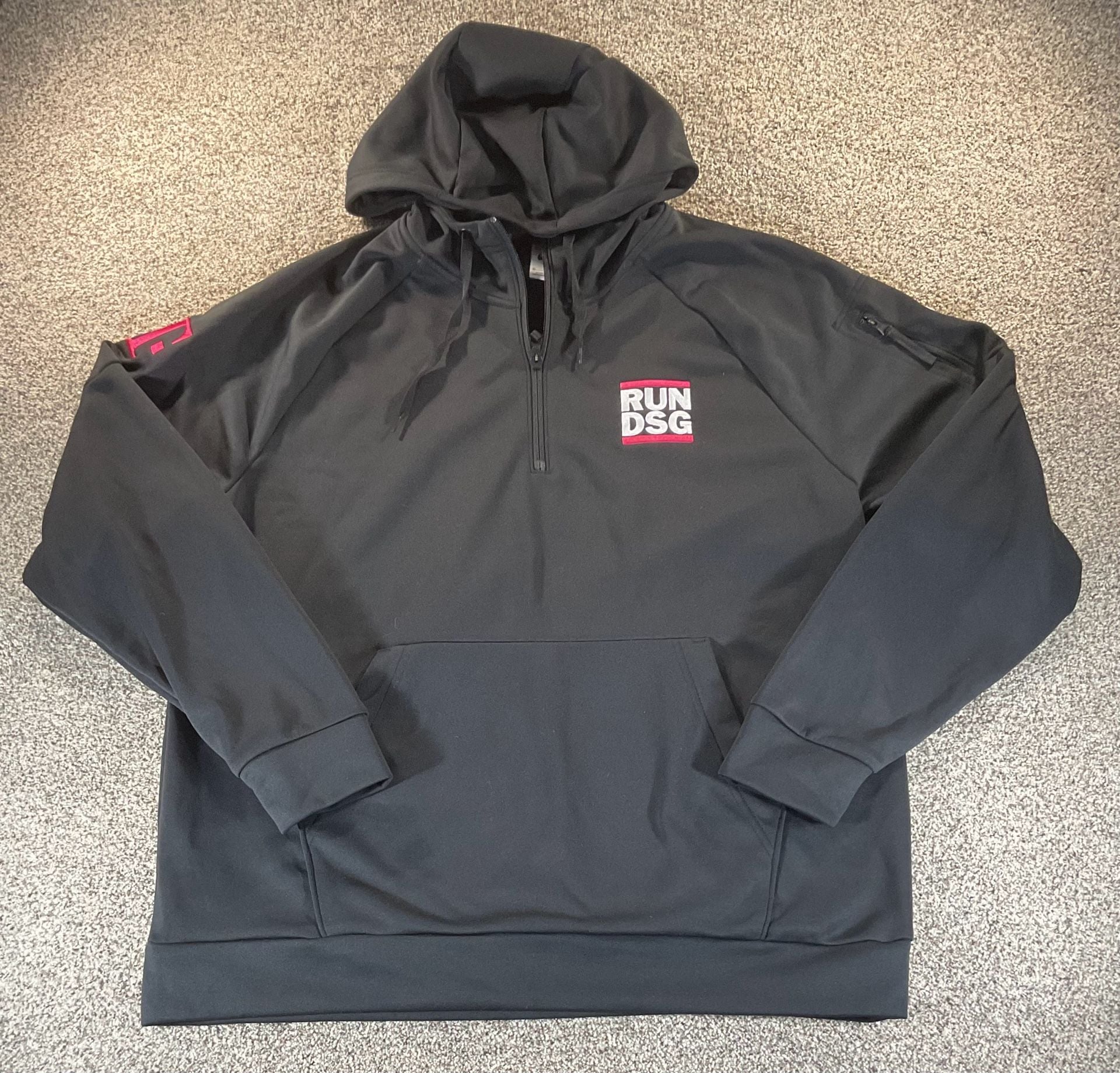 Nike T-Mobile Run DSG Half-Zip Pullover Hoodie Black Size XL 2