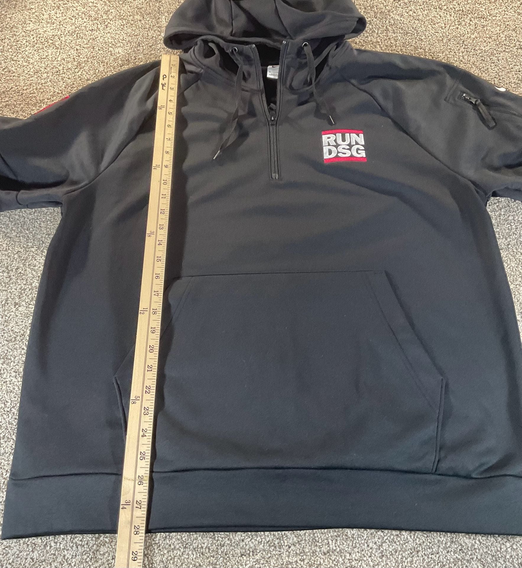 Nike T-Mobile Run DSG Half-Zip Pullover Hoodie Black Size XL 7