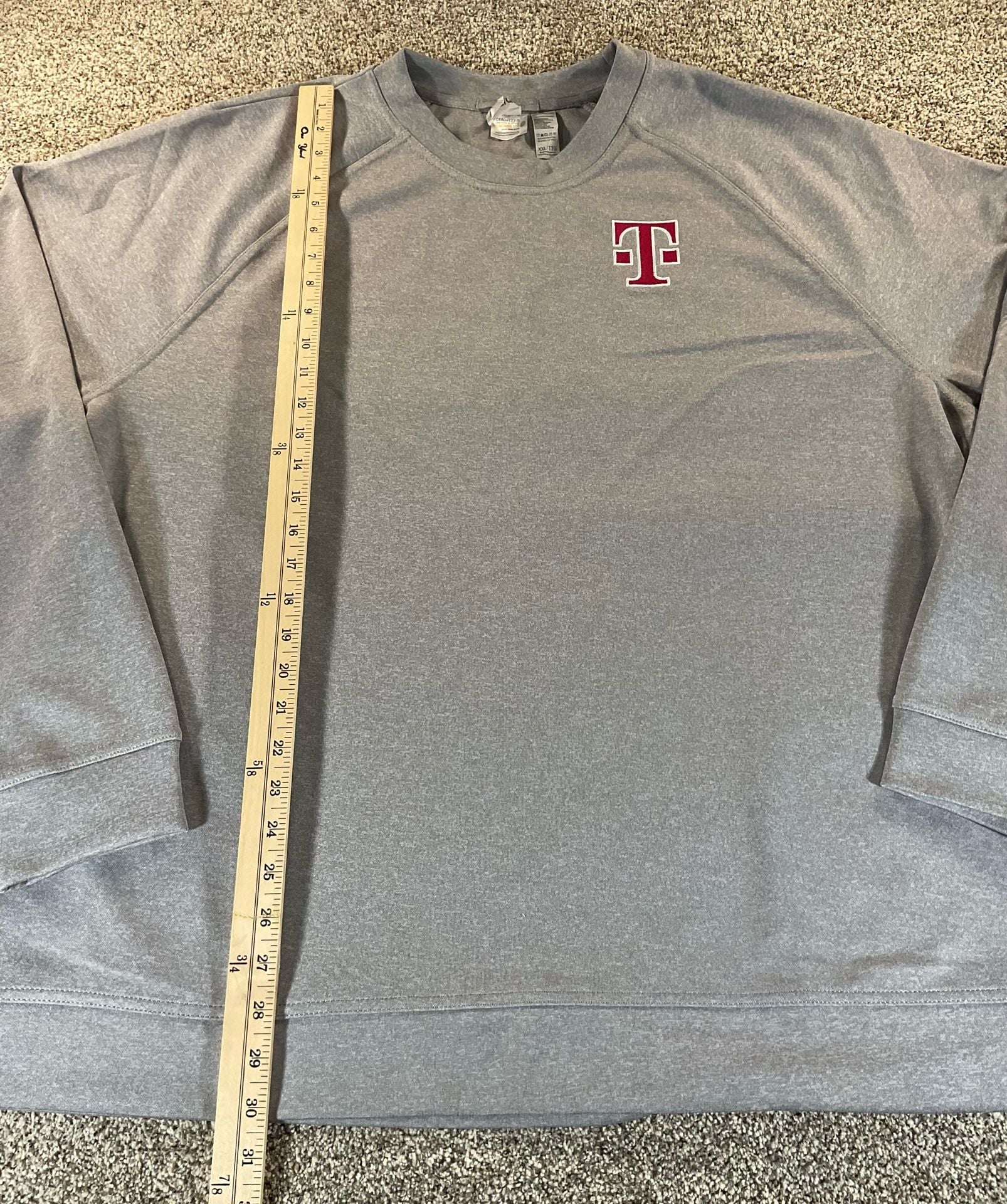 T-Mobile Long Sleeved Shirt Size XXL Gray Performance Logo Athletic Pullover 7