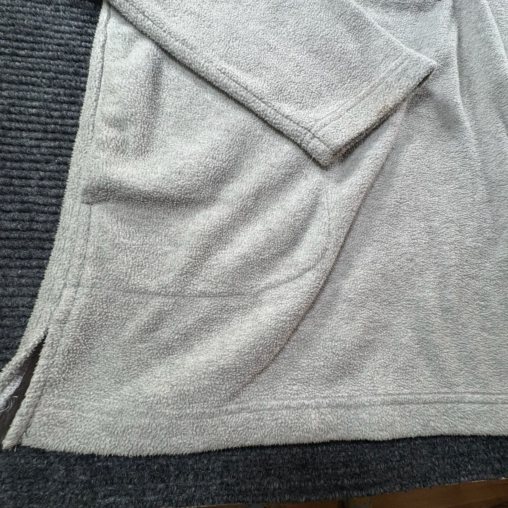 Quacker Factory Quarter Zip Fleece Sweatshirt XL Gray Rhinestone 4