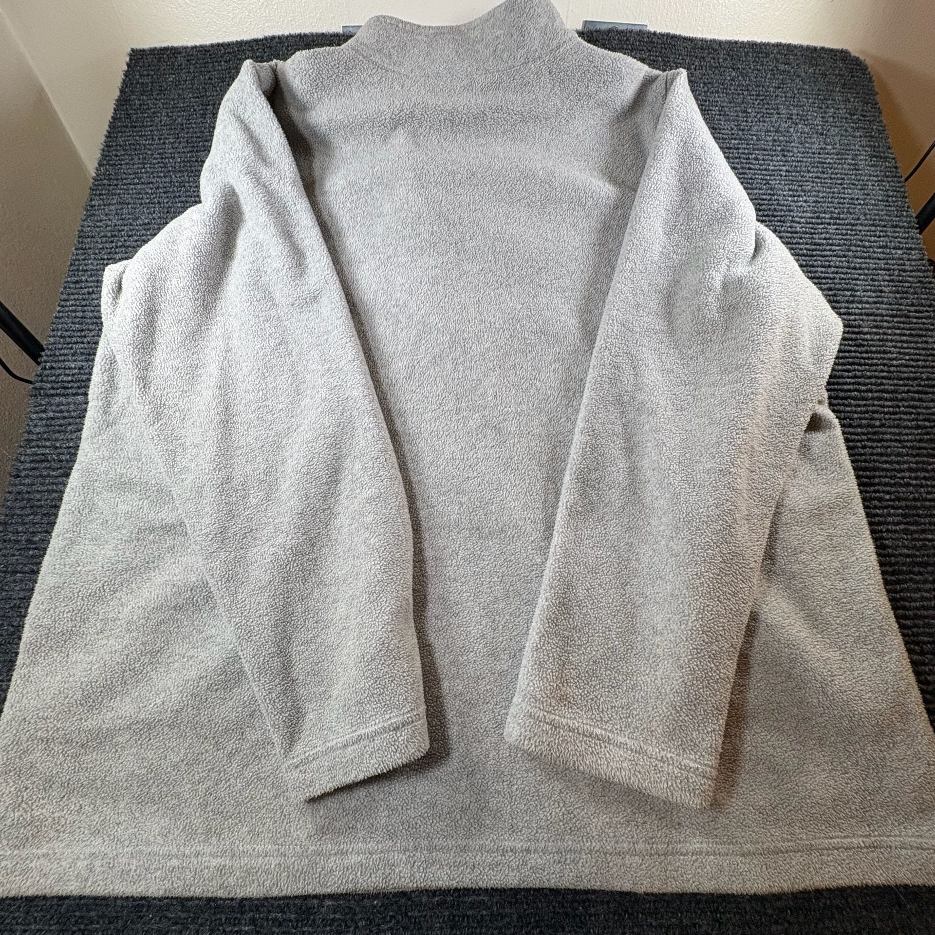 Quacker Factory Quarter Zip Fleece Sweatshirt XL Gray Rhinestone 9