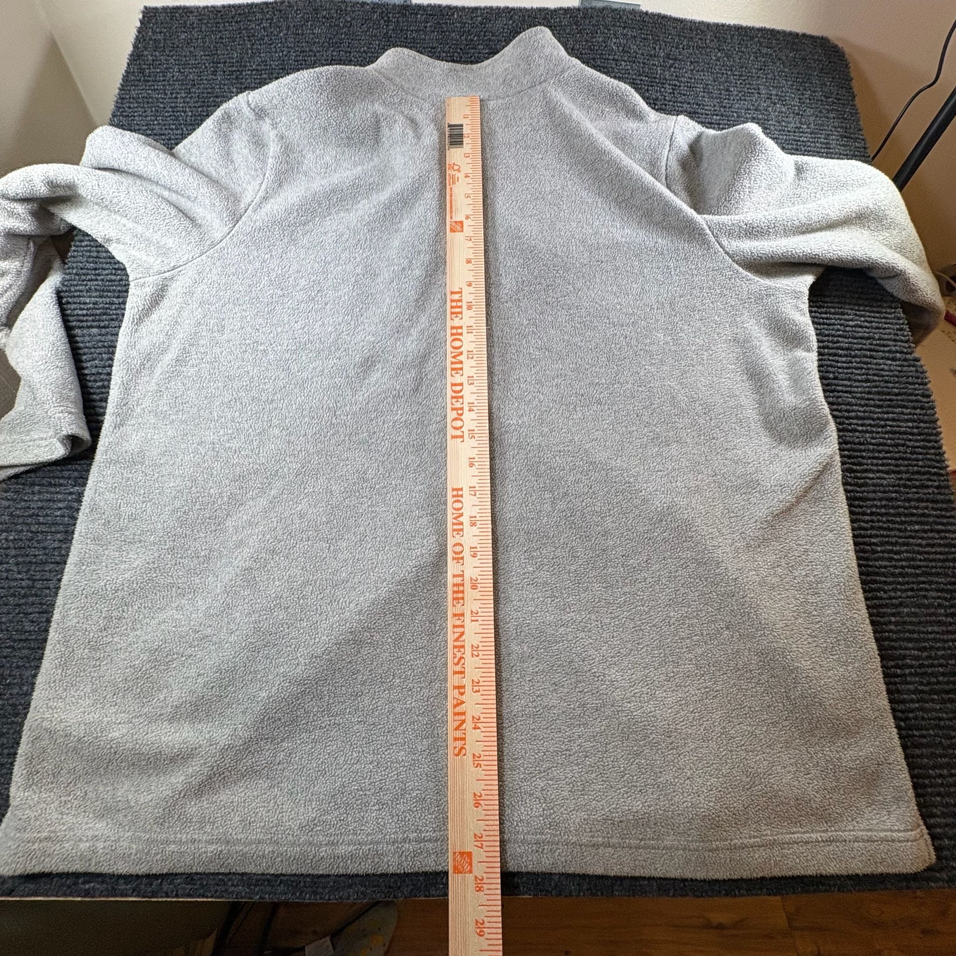 Quacker Factory Quarter Zip Fleece Sweatshirt XL Gray Rhinestone 13