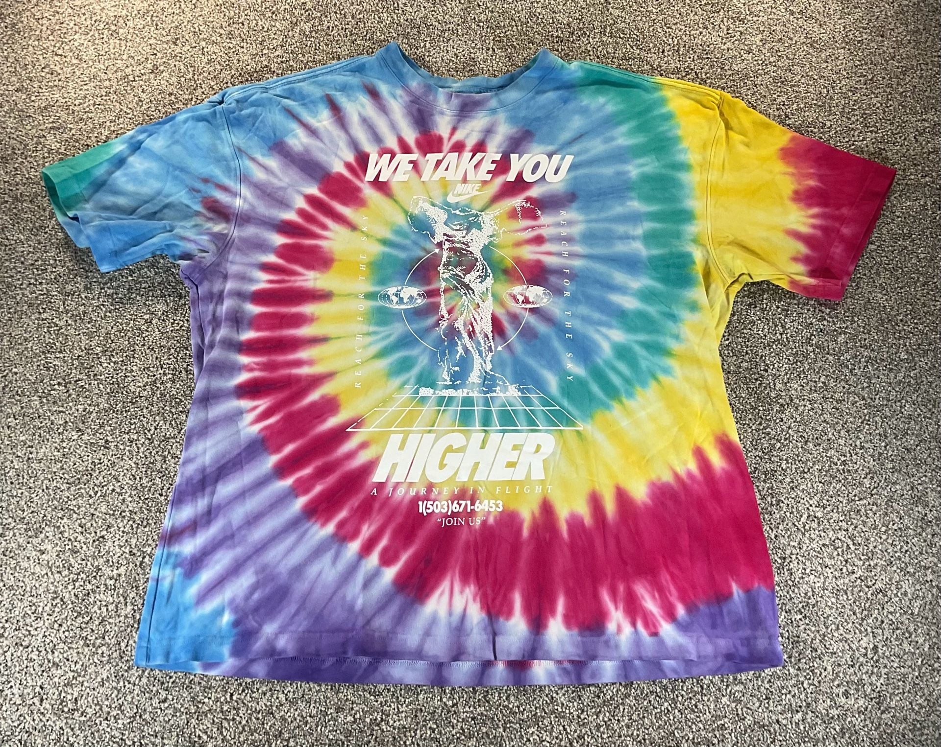 Nike We Take You Higher Tie Dye T-Shirt Size Medium 3