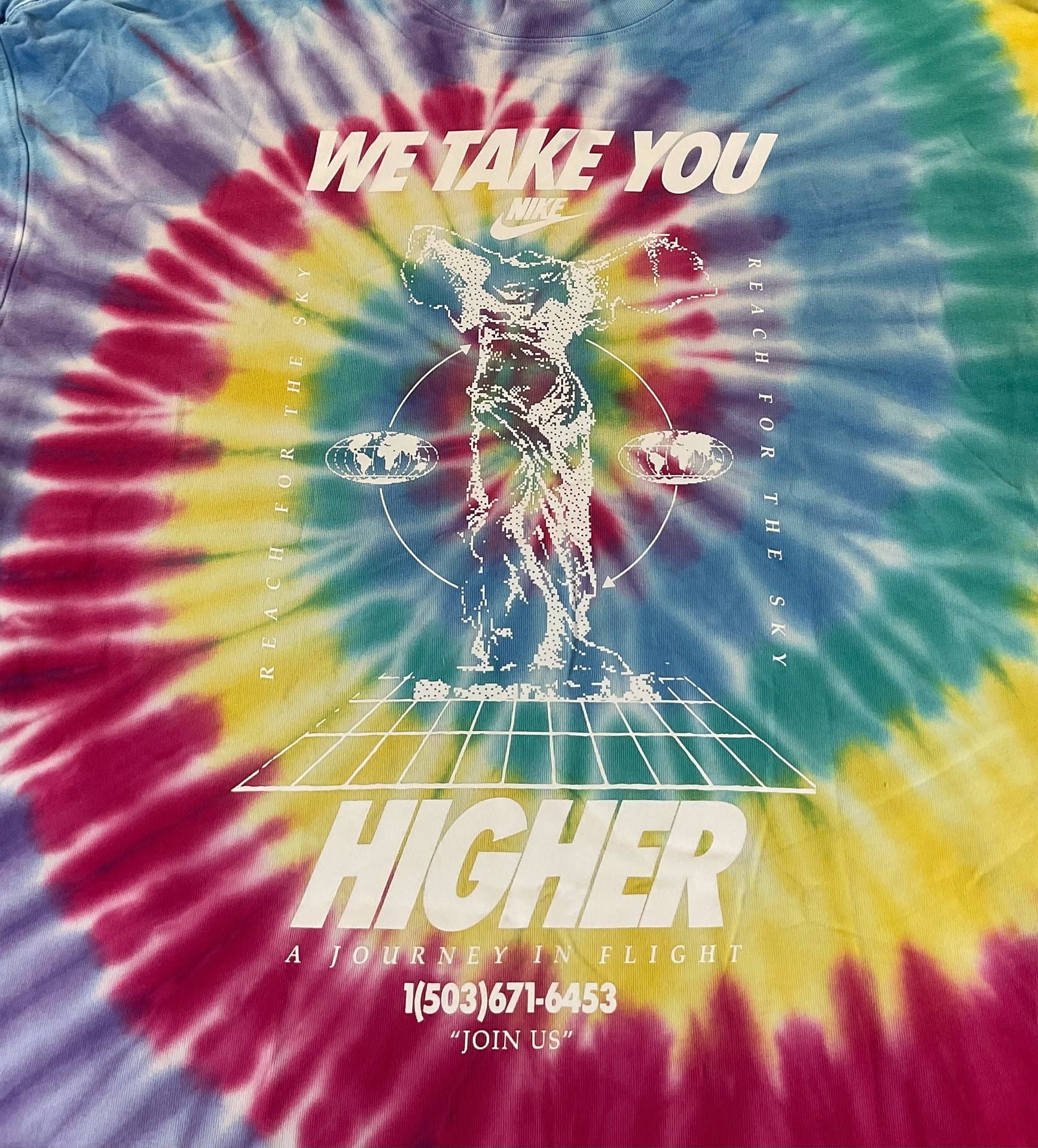 Nike We Take You Higher Tie Dye T-Shirt Size Medium 4