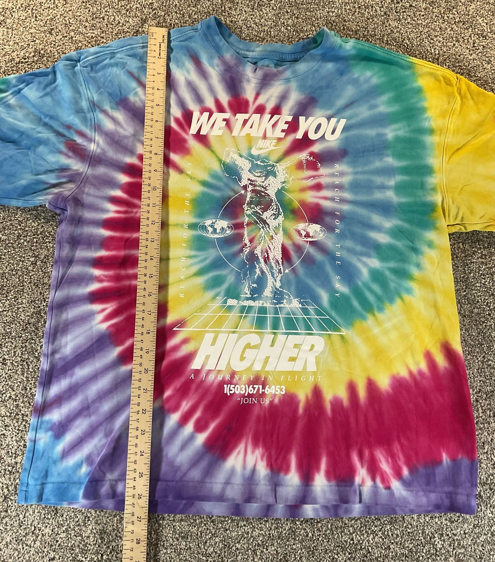 Nike We Take You Higher Tie Dye T-Shirt Size Medium 6
