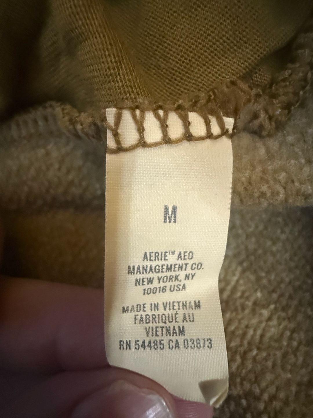 Aerie Mountain Season Mock Neck Sweatshirt Size M Mustard Yellow 7