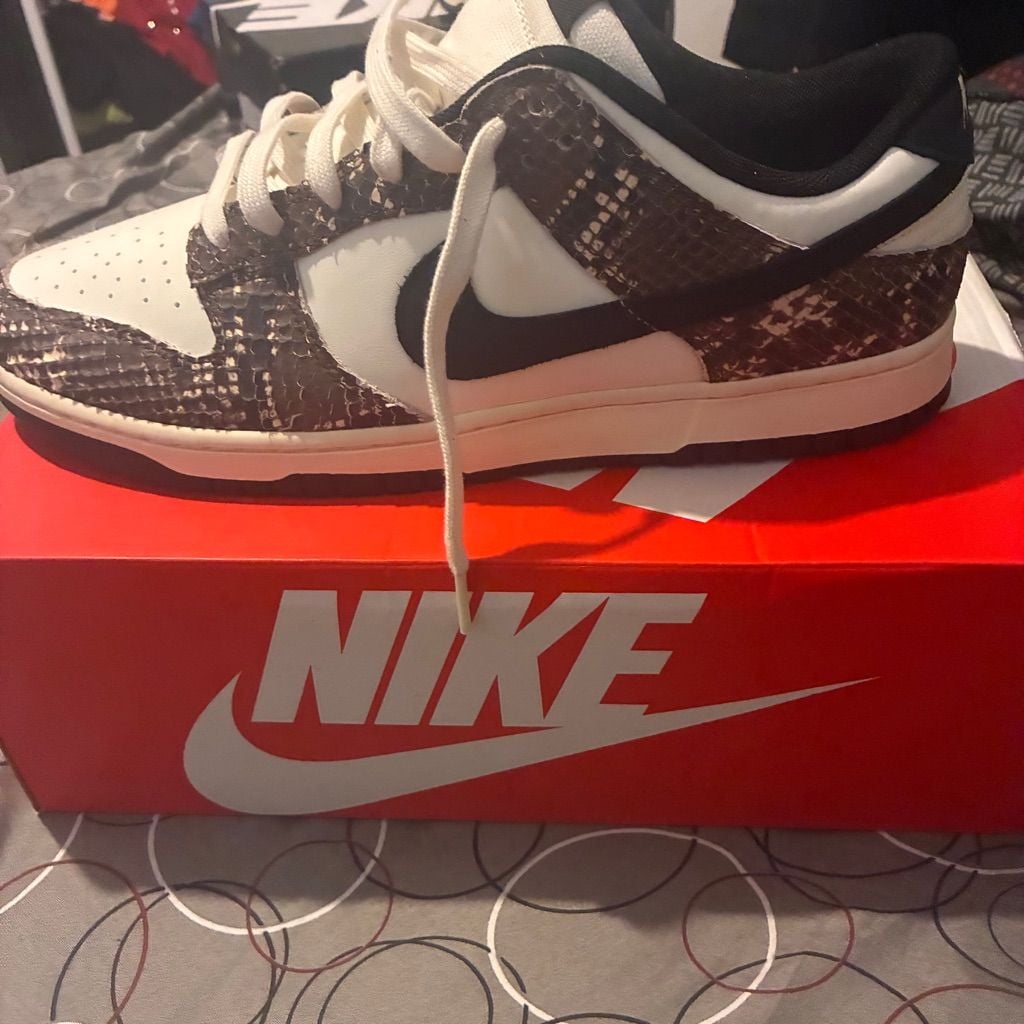 Nike Dunk Low Snake Brown Black White Sneakers 2