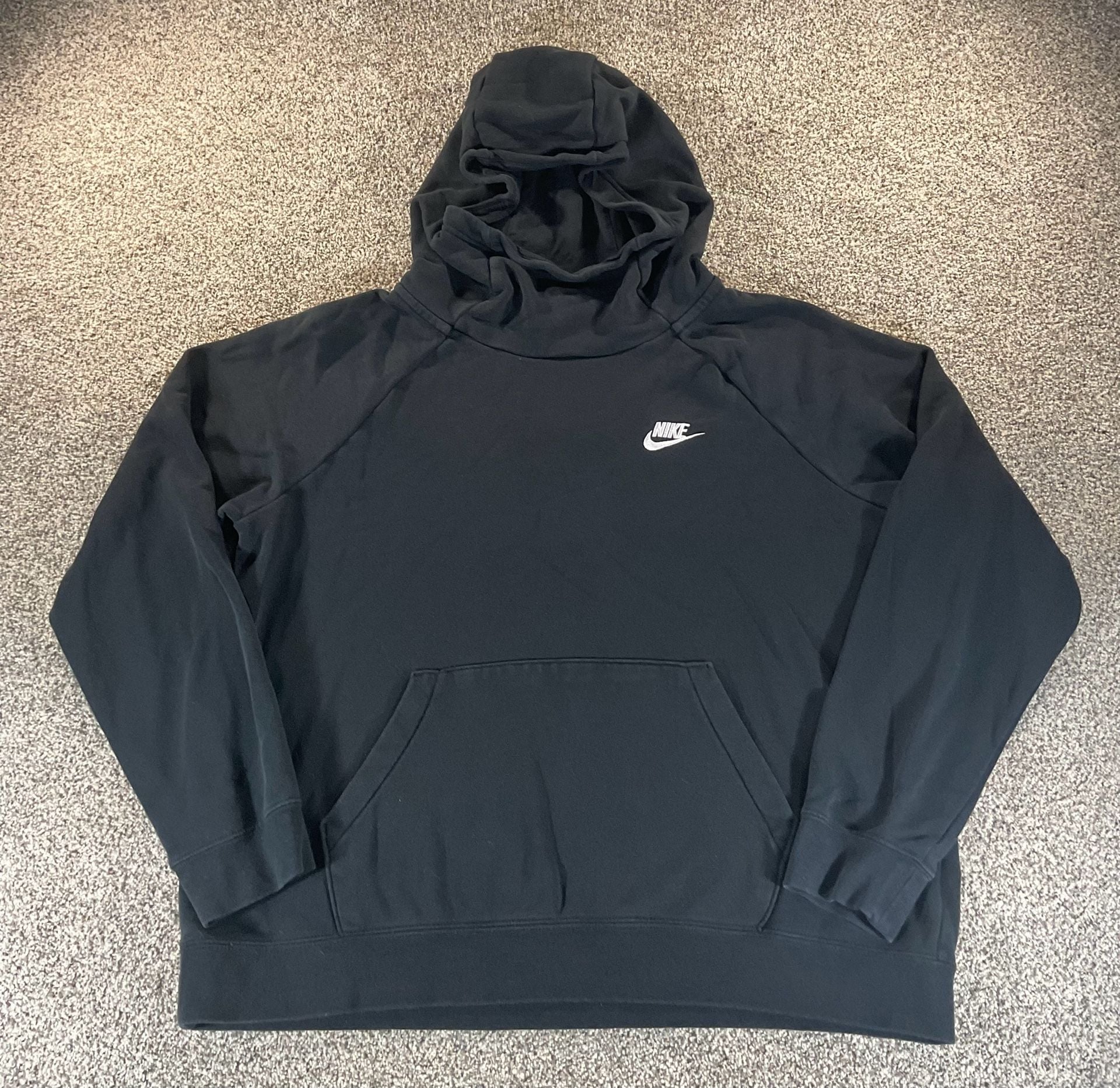 Nike Essential Funnel-Neck Fleece Hoodie Black Sweatshirt Pullover LARGE 3