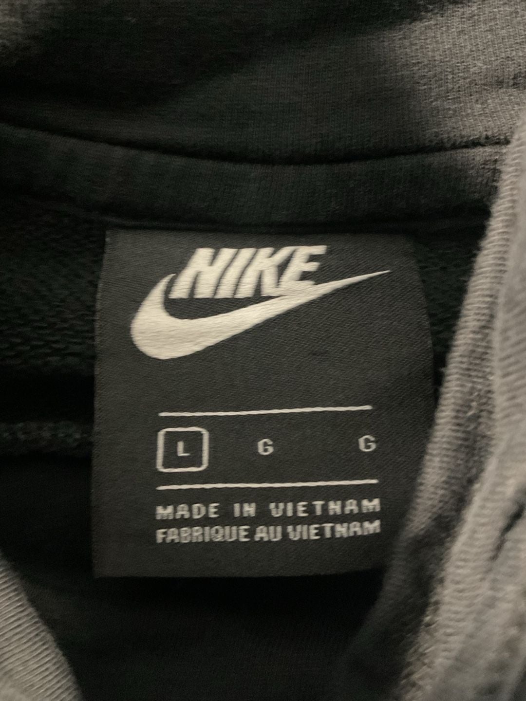 Nike Essential Funnel-Neck Fleece Hoodie Black Sweatshirt Pullover LARGE 5