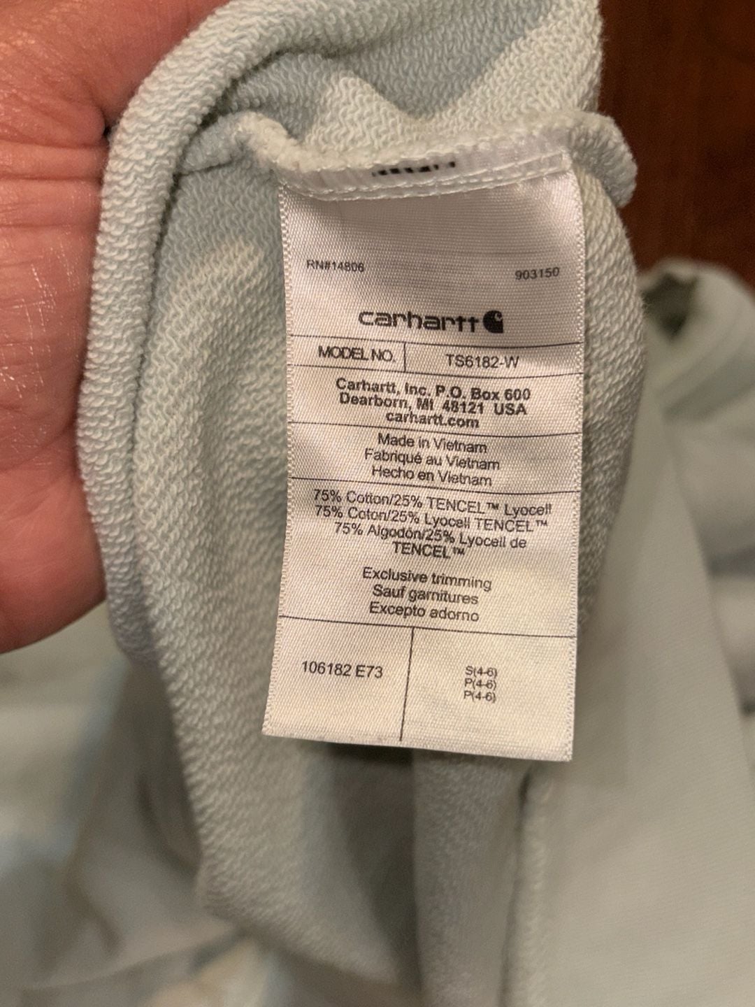 Carhartt Loose Fit French Terry Henley Sweatshirt Size S Light Green 6