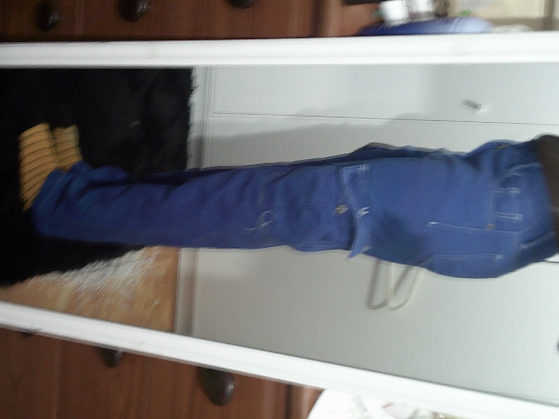 S.O.N.G Straight Leg Blue Cargo Jeans 3