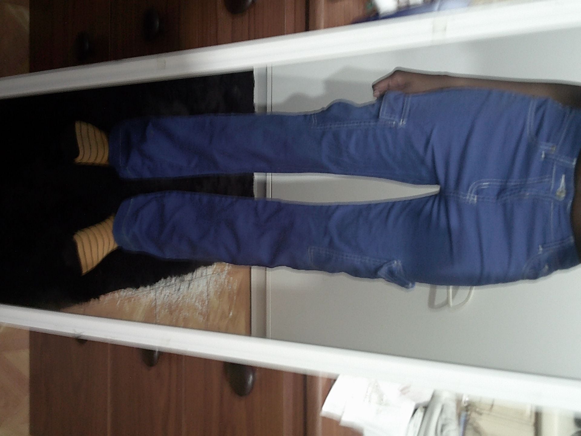 S.O.N.G Straight Leg Blue Cargo Jeans 4