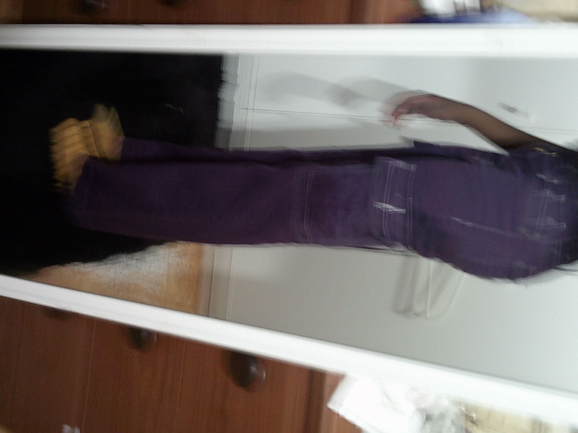 S.O.N.G. Cargo Pants Size 1/25 Purple Cotton Contrast Stitching 5