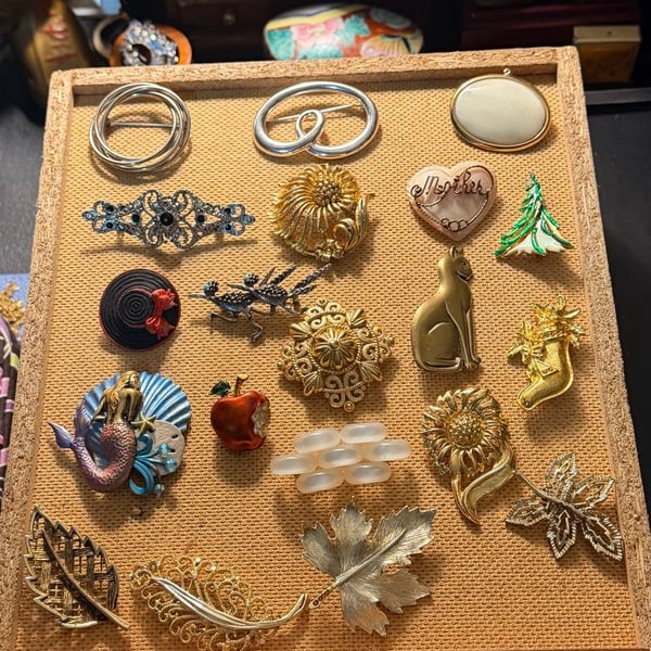 Vintage Assorted Brooch Pins Lot (20)