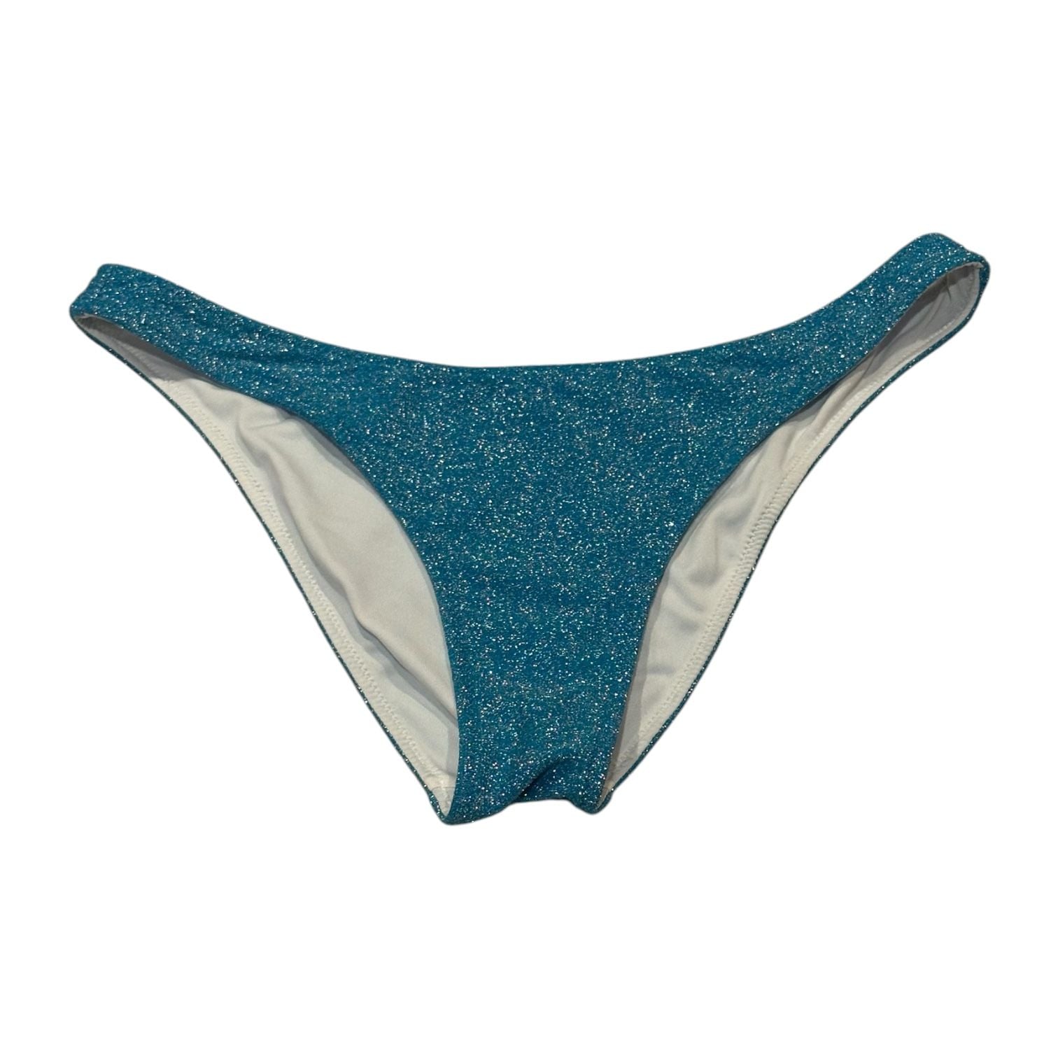 Victoria’s Secret PINK Blue Sparkly Shimmer Bikini Bottoms Size Small 5