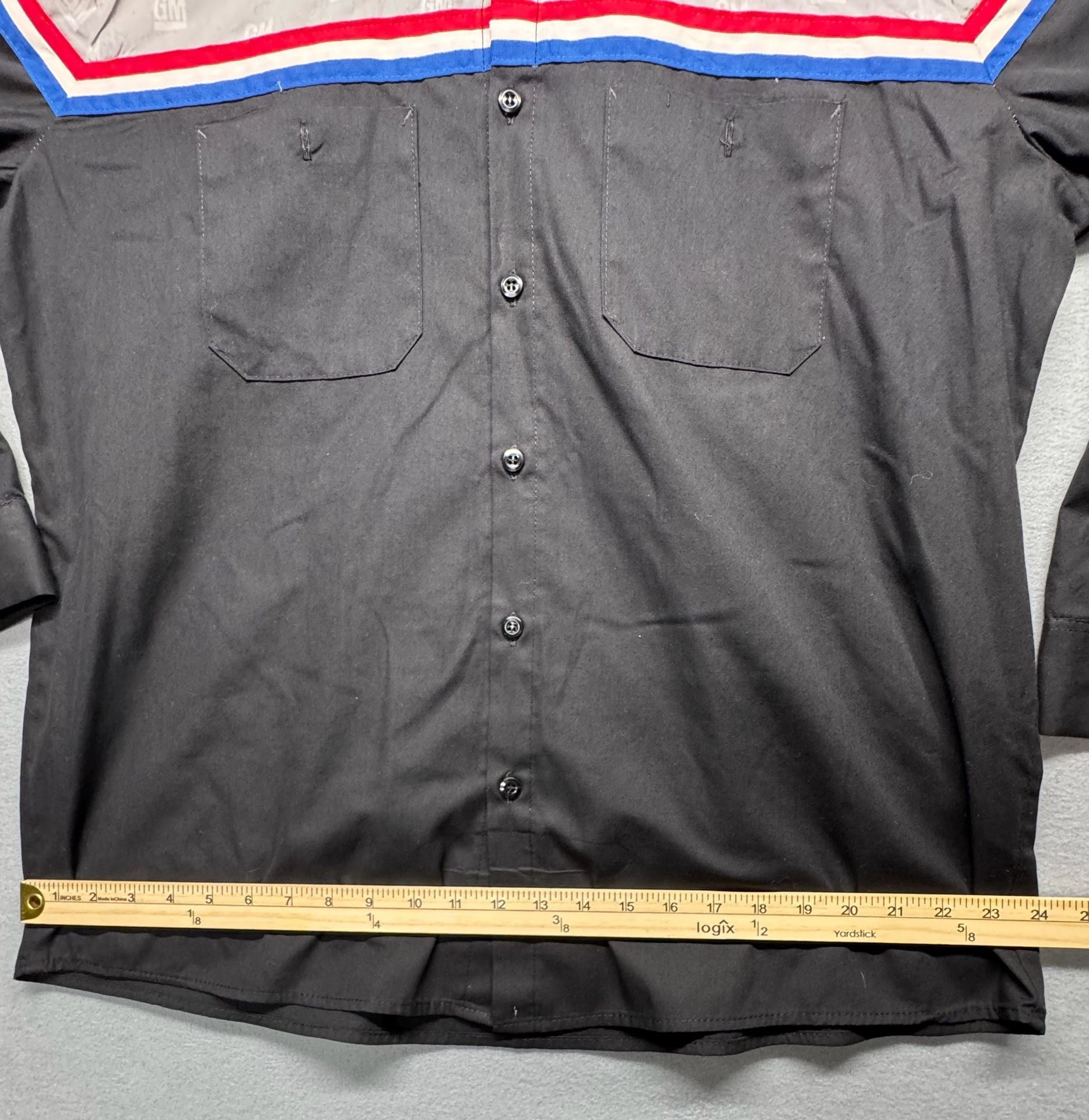 Cintas GM Goodwrench Long Sleeve Work Shirt Size Large Black Racing 8