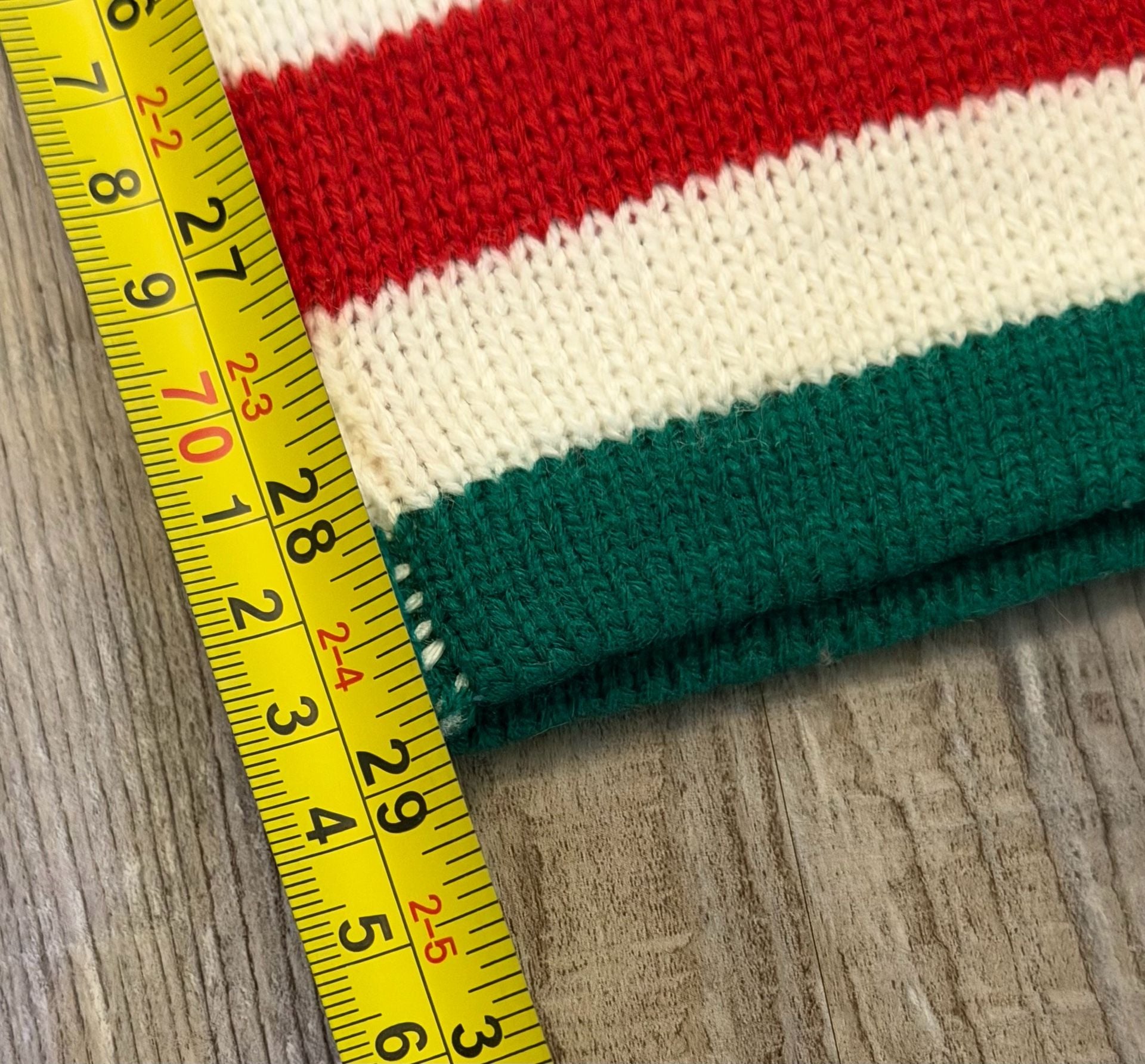 eyeshedow Christmas Knit Overalls Size XL Red Green Striped Pom Pom Jumpsuit 8