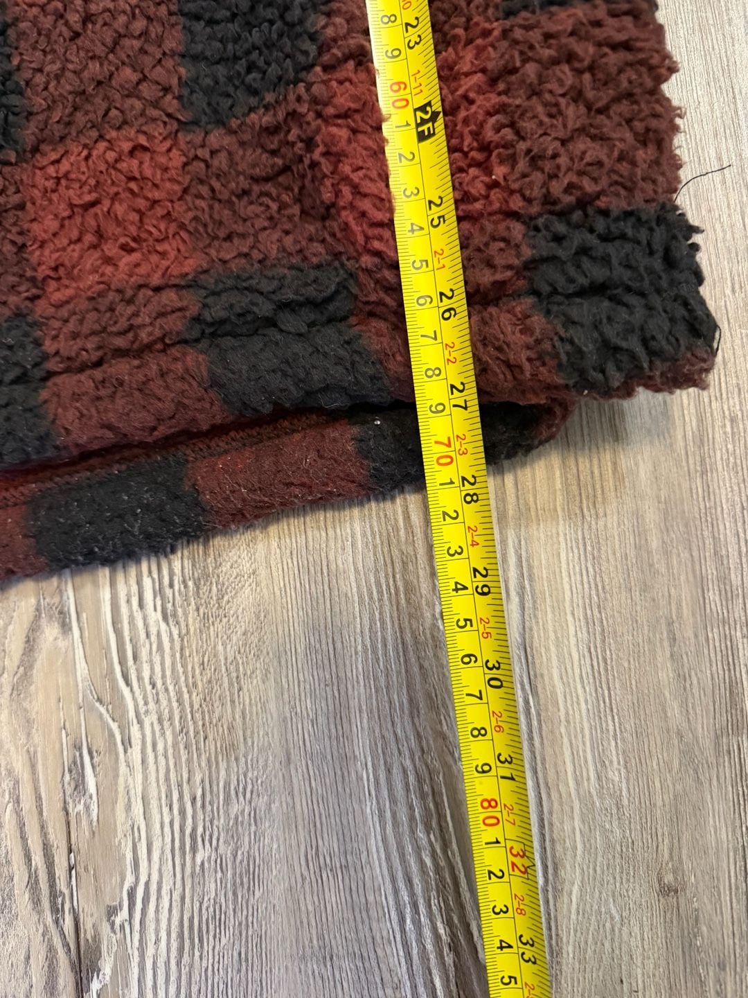 Home Free Tennessee Sherpa Fleece Pullover Size M 38/40 Red Black Plaid 6