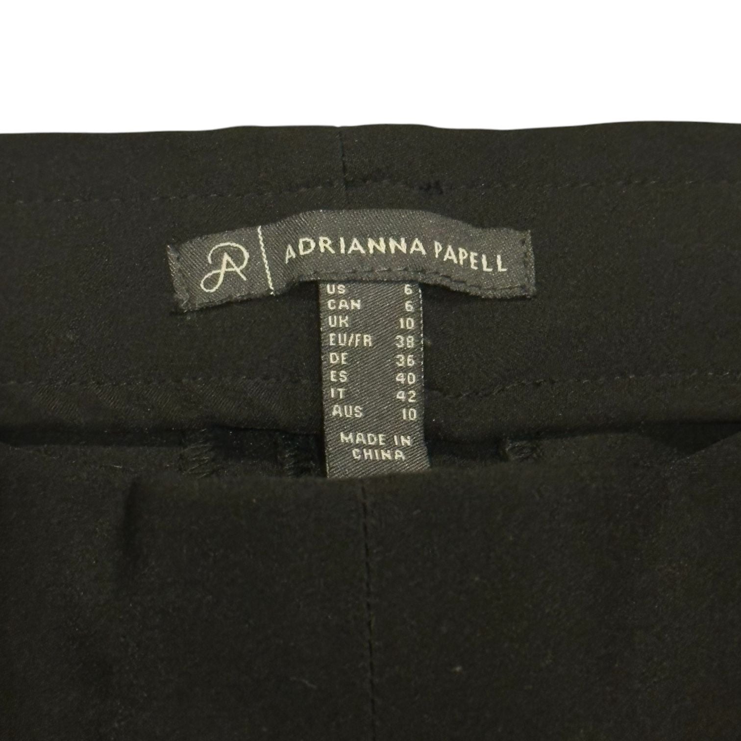 Adrianna Papell Pants Size 6 Black Flare Trousers 4