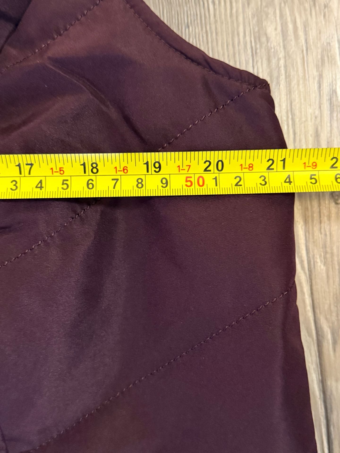 Cj Banks Quilted Vest Size 1X Maroon Full Zip Puffer Winter Outerwear 6