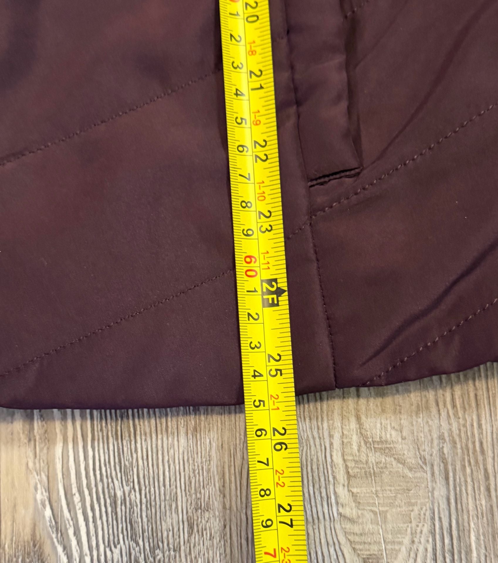Cj Banks Quilted Vest Size 1X Maroon Full Zip Puffer Winter Outerwear 7