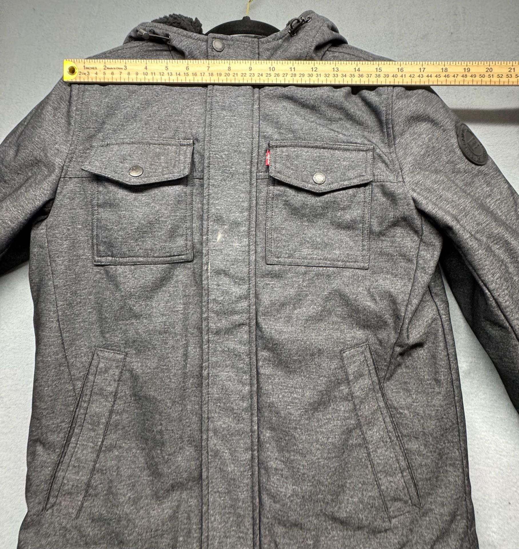 Levi's Hooded Lined Jacket  Youth Small Gray 7