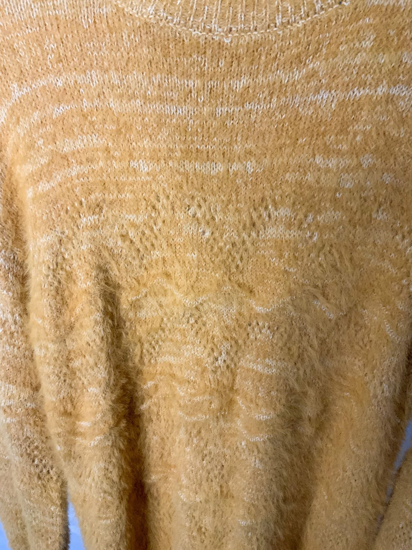 LC Lauren Conrad Fuzzy Mock Neck Sweater Women’s Size S Yellow 3