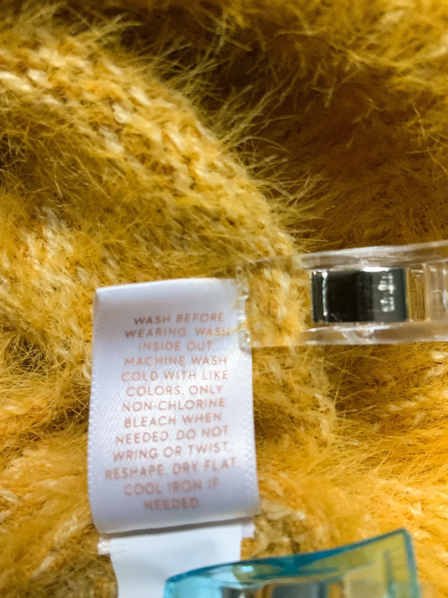 LC Lauren Conrad Fuzzy Mock Neck Sweater Women’s Size S Yellow 6