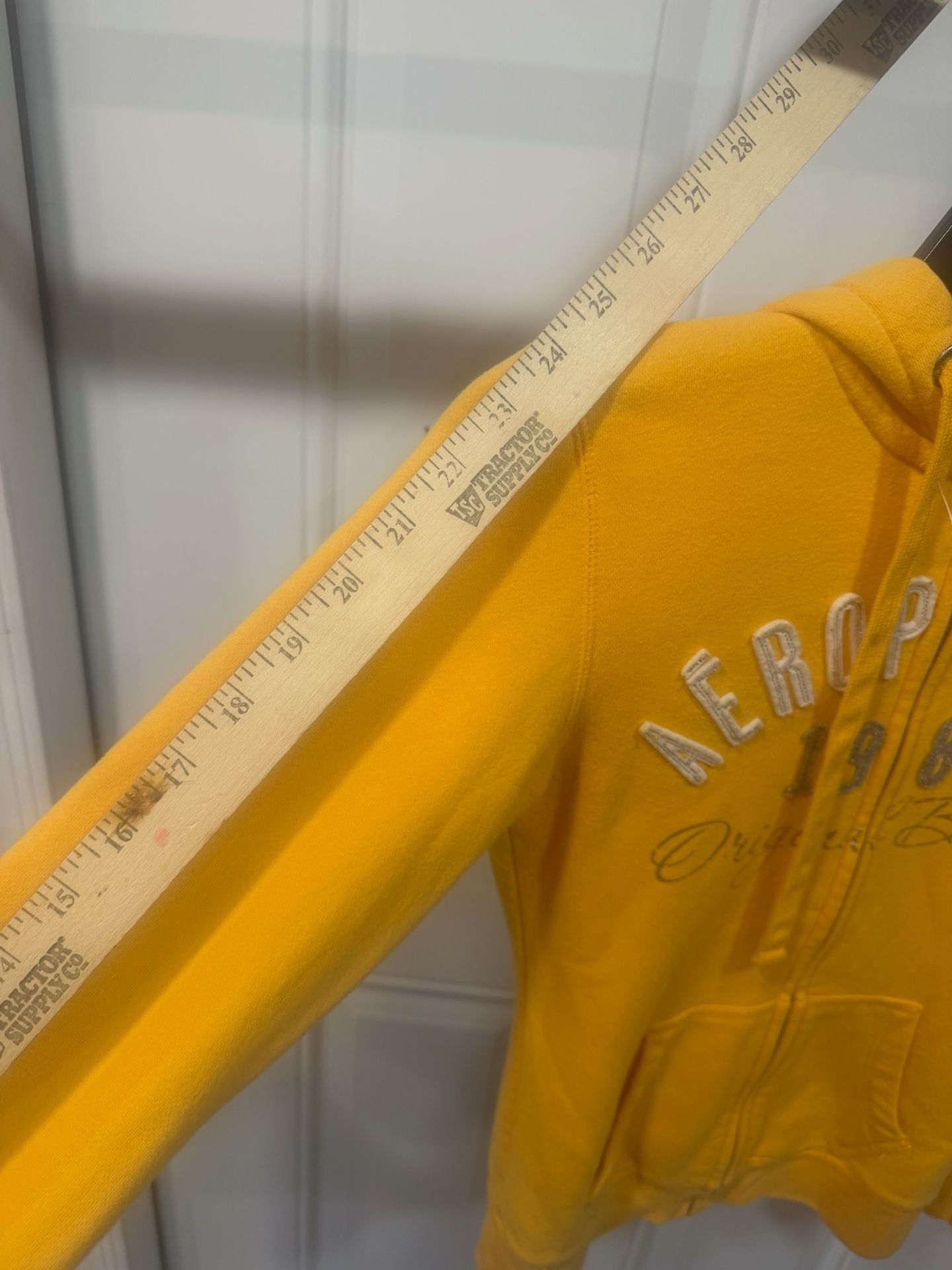 Aeropostale Full-Zip Hoodie Size XS Yellow Fleece 4
